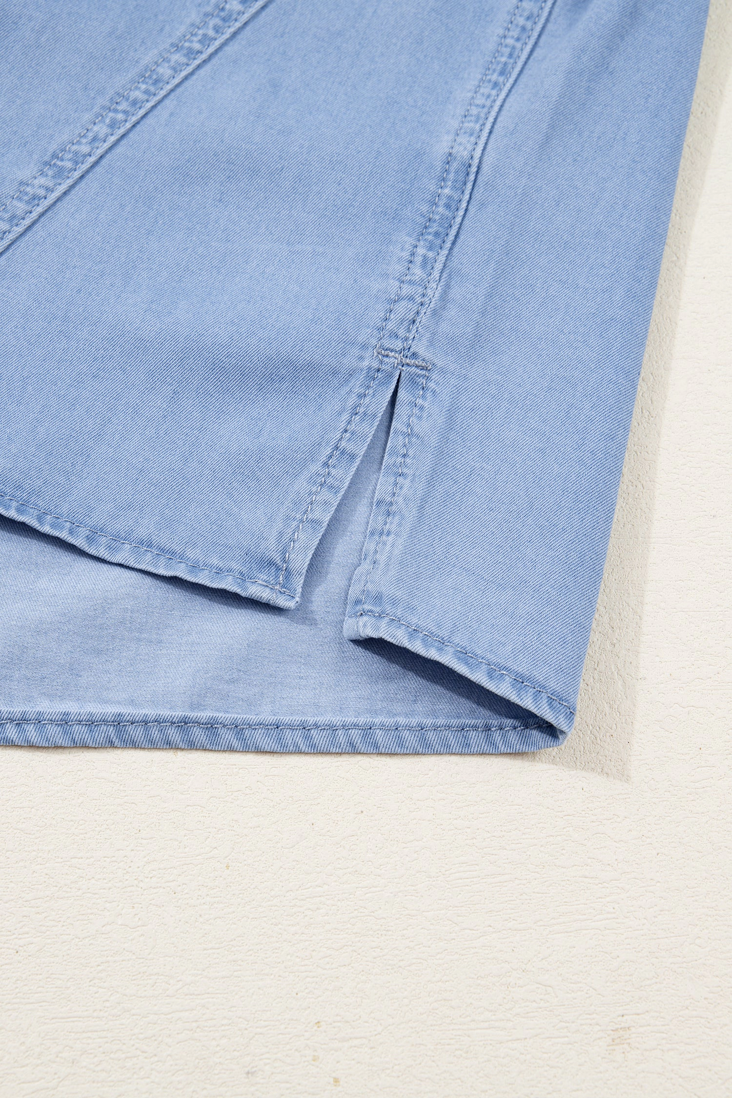 Threaded Pear Londyn Bracelet Sleeve Chambray Shirt