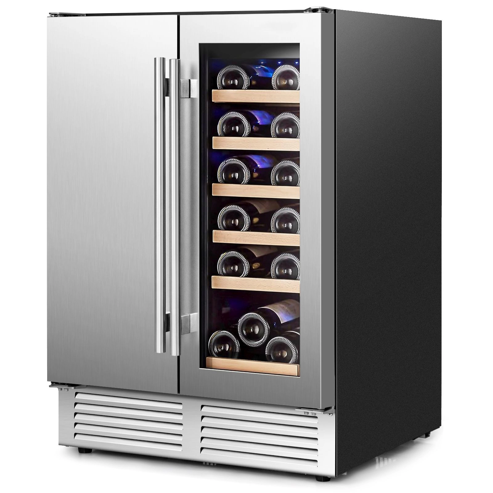 SlickBlue Dual Zone Wine & Beverage Refrigerator, 4.24 Cu Ft