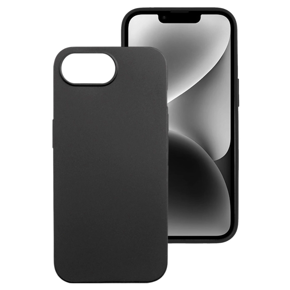 Qixxronics Black Silicone Phone Case for iPhone 16e Drop Protection Shockproof