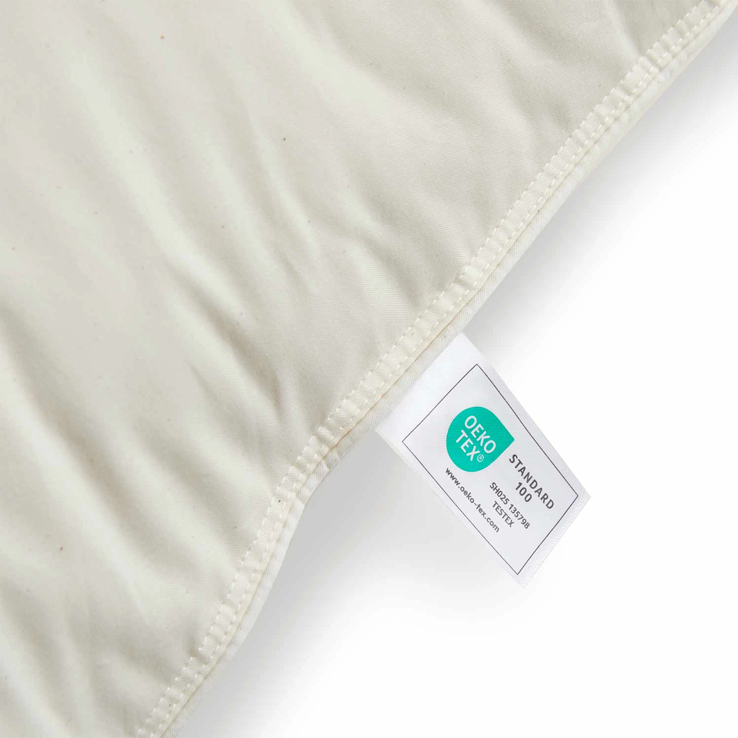 Puredown Selected Organic Cotton Layered Down Pillow Set of 2, Duck Down and Goose Feather