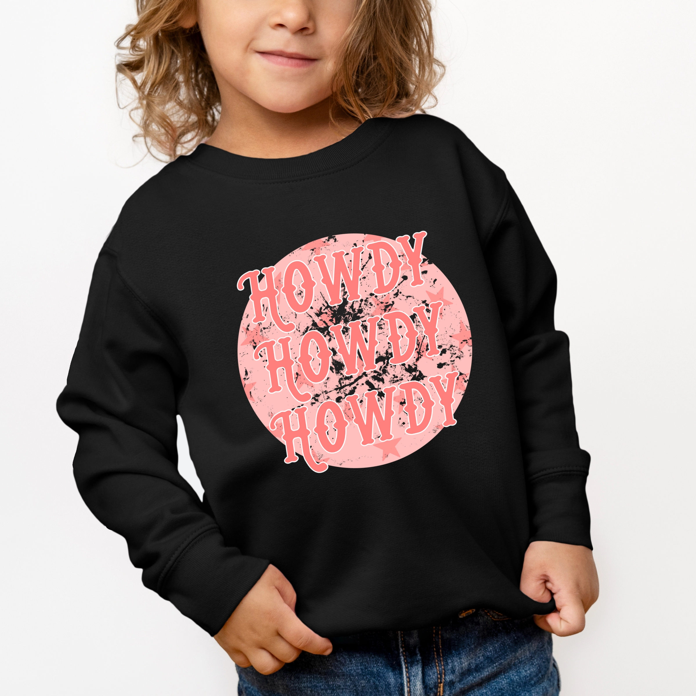 The Juniper Shop - Toddler Graphic Sweatshirt Vintage Howdy Circle