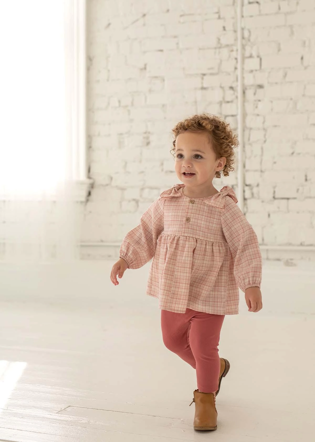 Mabel and Honey Juniper Woven & Knit 2-Piece Set, Autumn Red