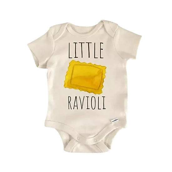 NOFO VIBES Unisex Italian Pasta Ravioli Newborn Baby Bodysuit