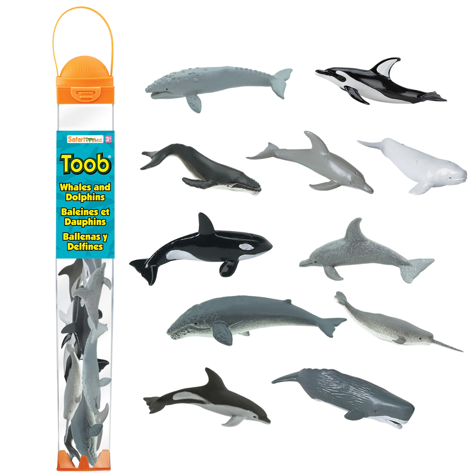 Safari Ltd. - Whale & Dolphins TOOB - contains 11 Mini Figurines