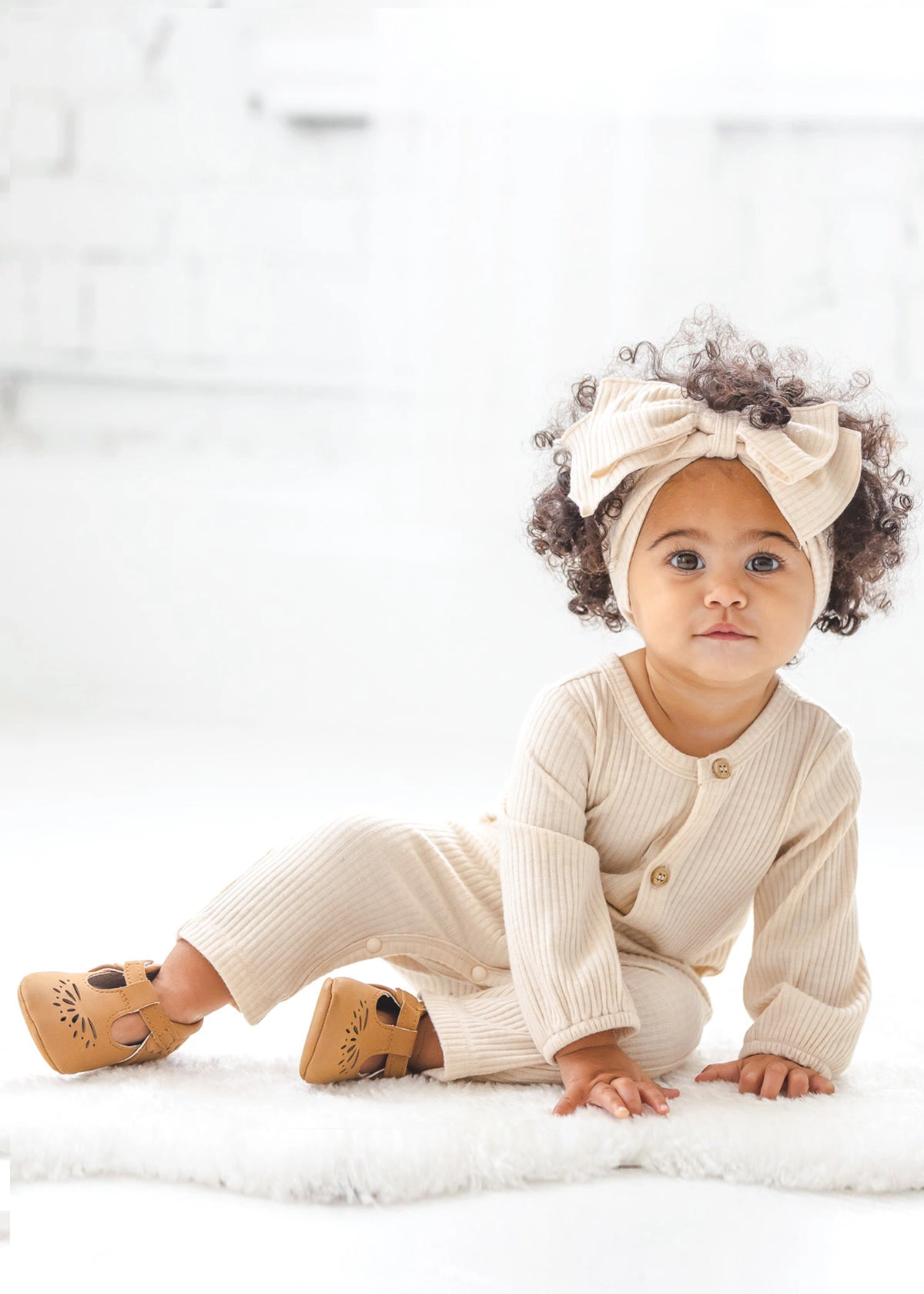 Mabel and Honey Starry Night Rib Knit Romper