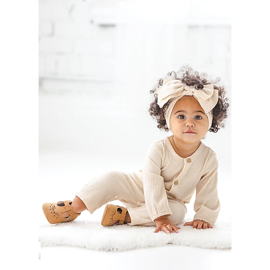 Mabel and Honey Starry Night Rib Knit Romper