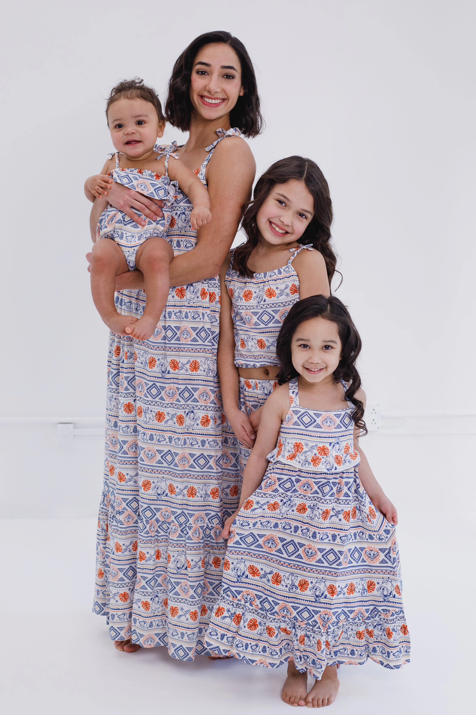 Disney Lion King Matching Family Sleeveless Dress Romper and Pants Set