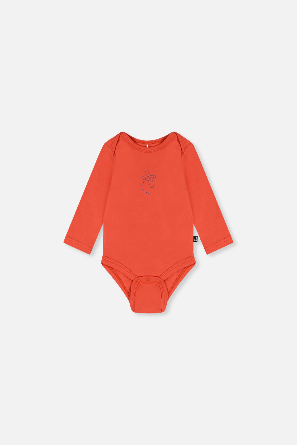 Deux par Boys Three Pack Organic Cotton Long Sleeve Printed Onesies