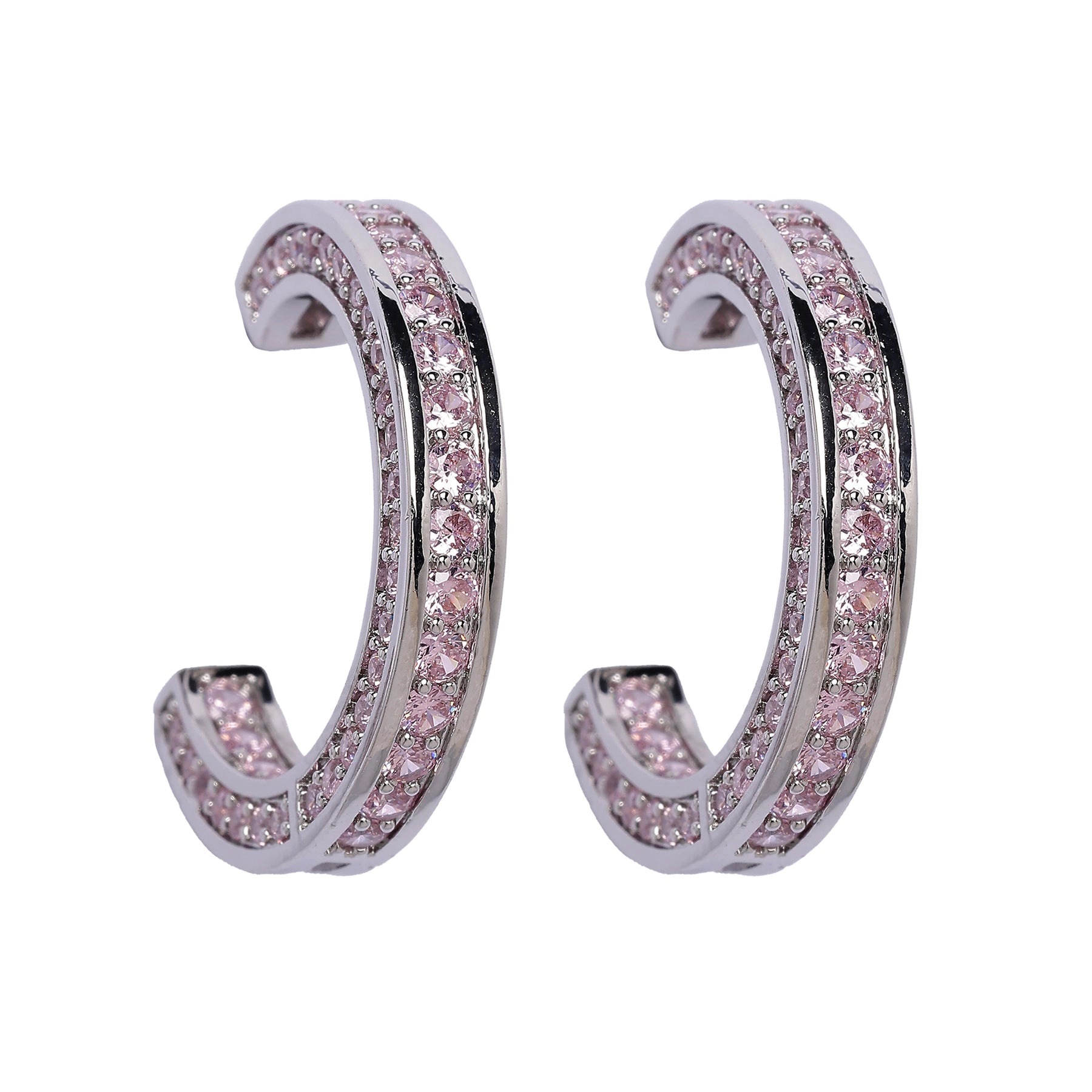 AGP PARIS Womens Pink Symphony Hoop Earrings
