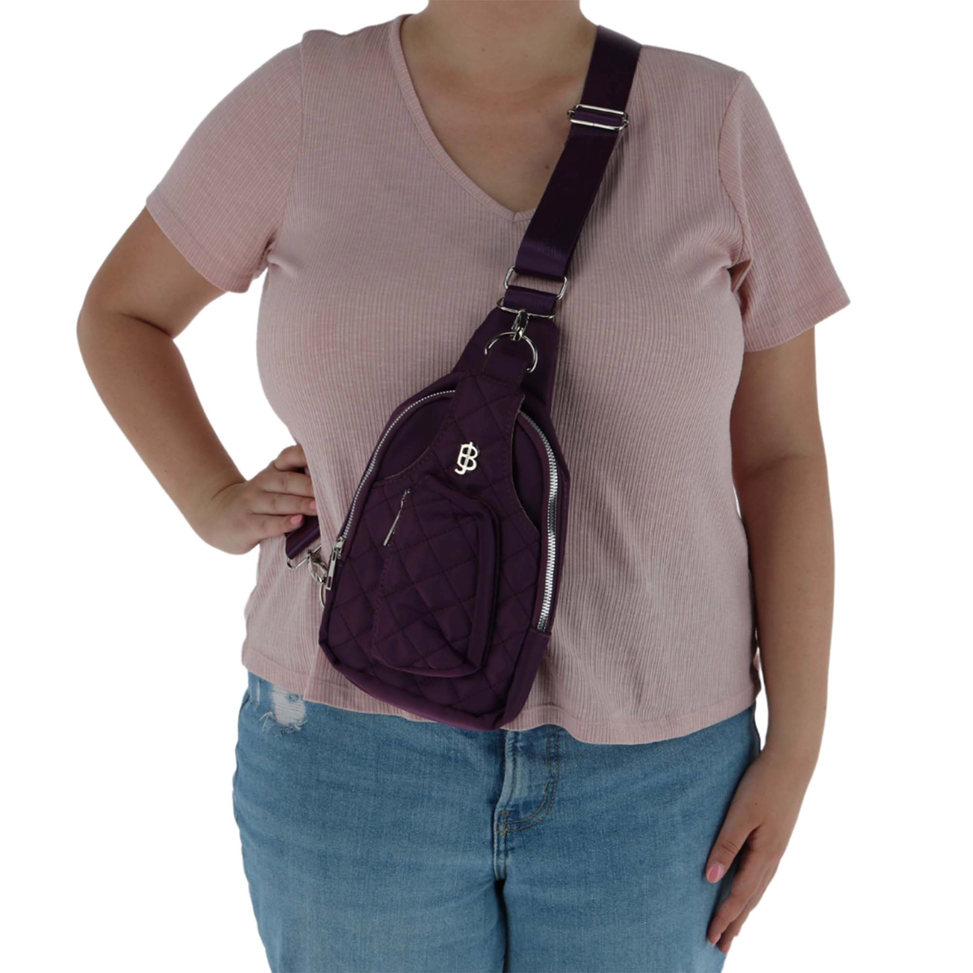 Julia Buxton USA Women's Nylon Quilted Sling Bag