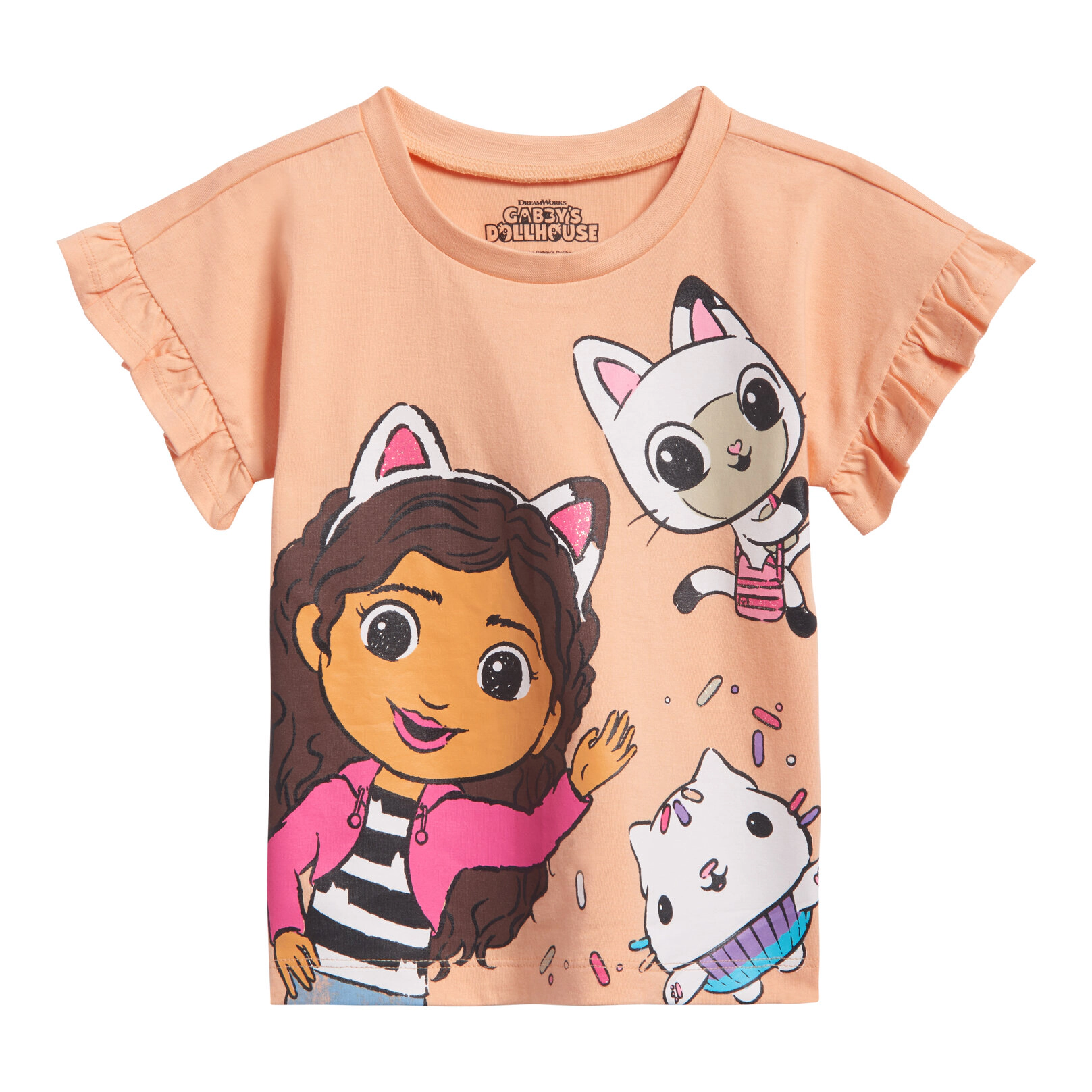 Dreamworks Gabby's Dollhouse Girls' 2-Piece T-Shirt and Shorts Set