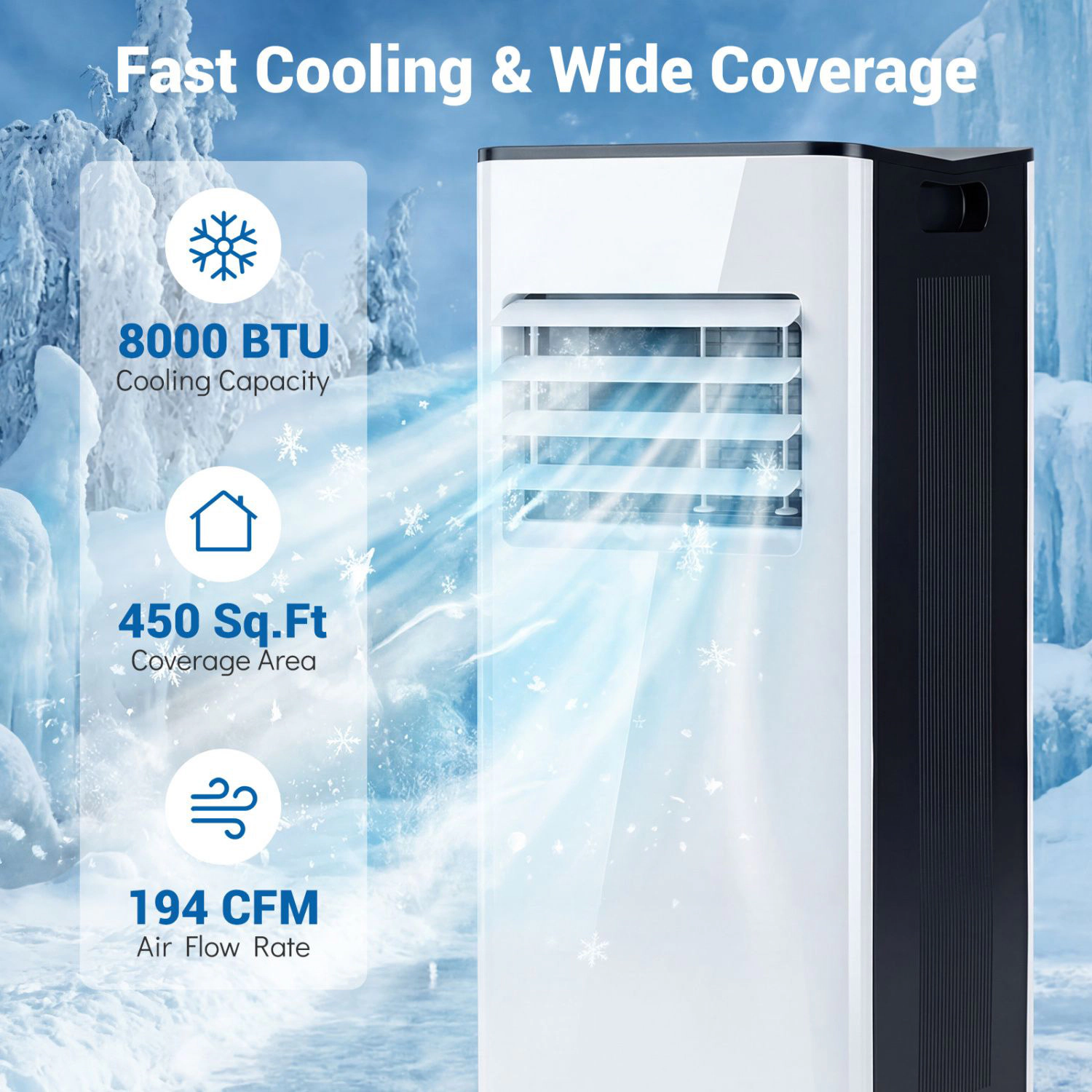 SlickBlue Unisex Portable 8000 BTU Air Conditioner