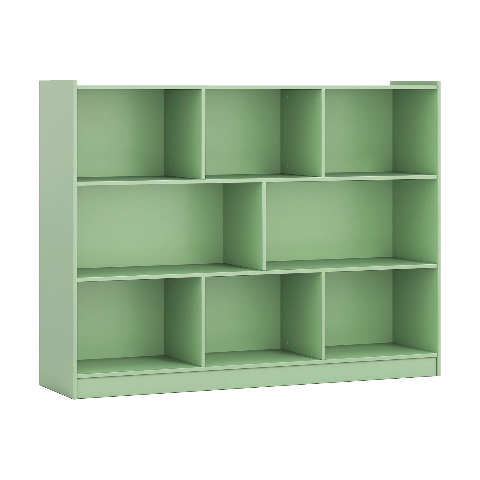 SUGIFT 3-Tier Open Bookcase with 8 Cubes and 132-lb Cabinet Top