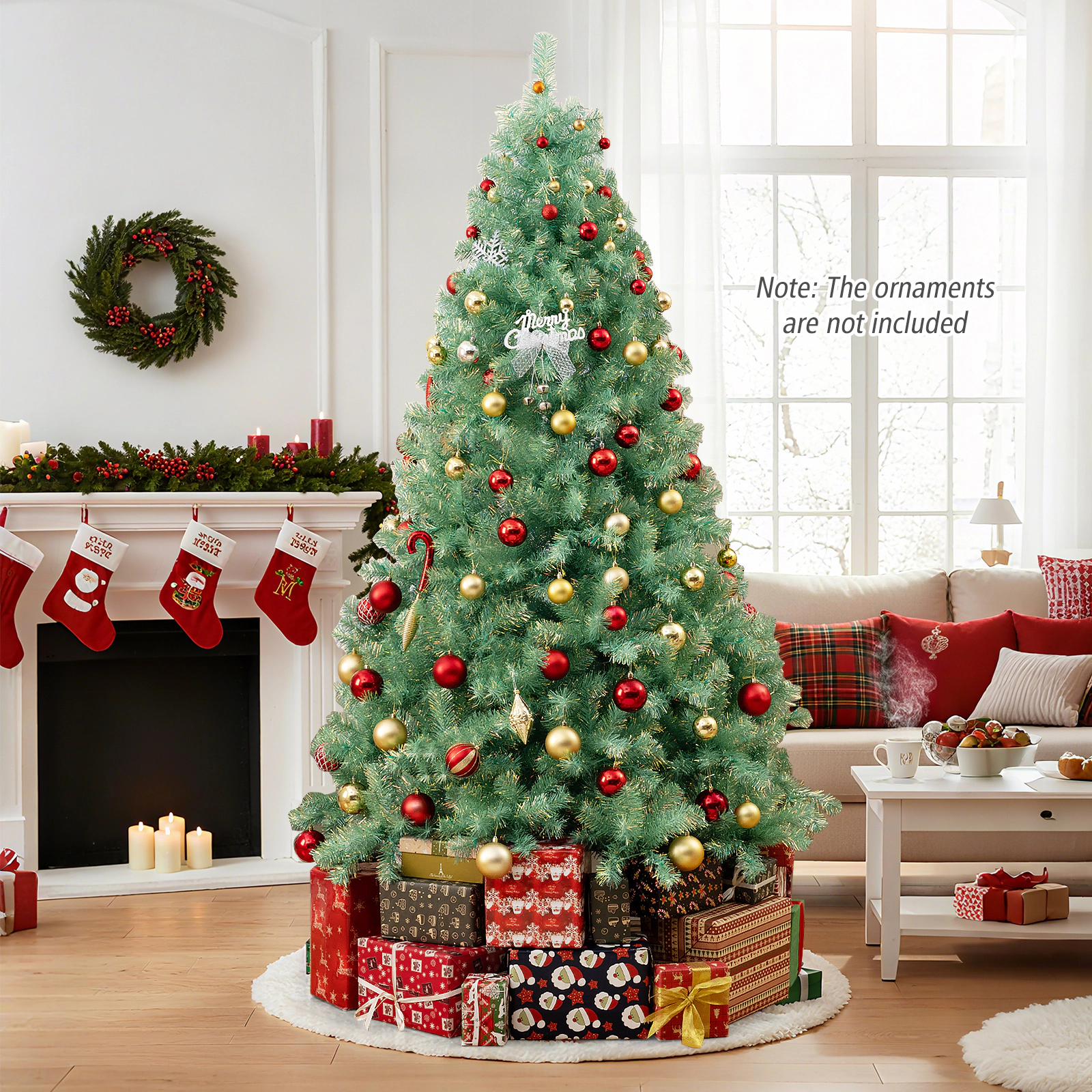 SlickBlue Colorful Artificial Christmas Tree with LED Lights