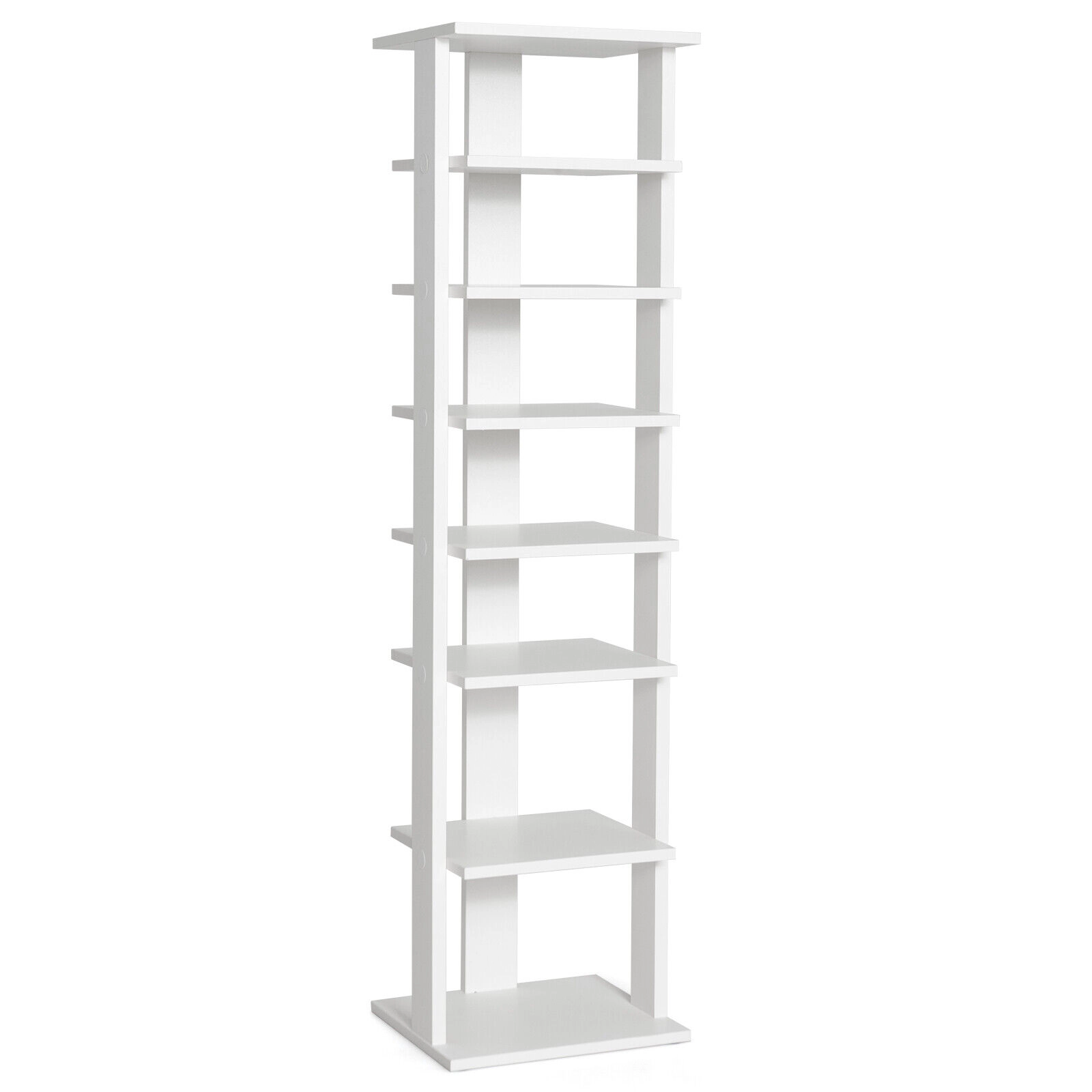 SlickBlue 7 Tier Shoe Rack Tower with Adjustable Boot Storage