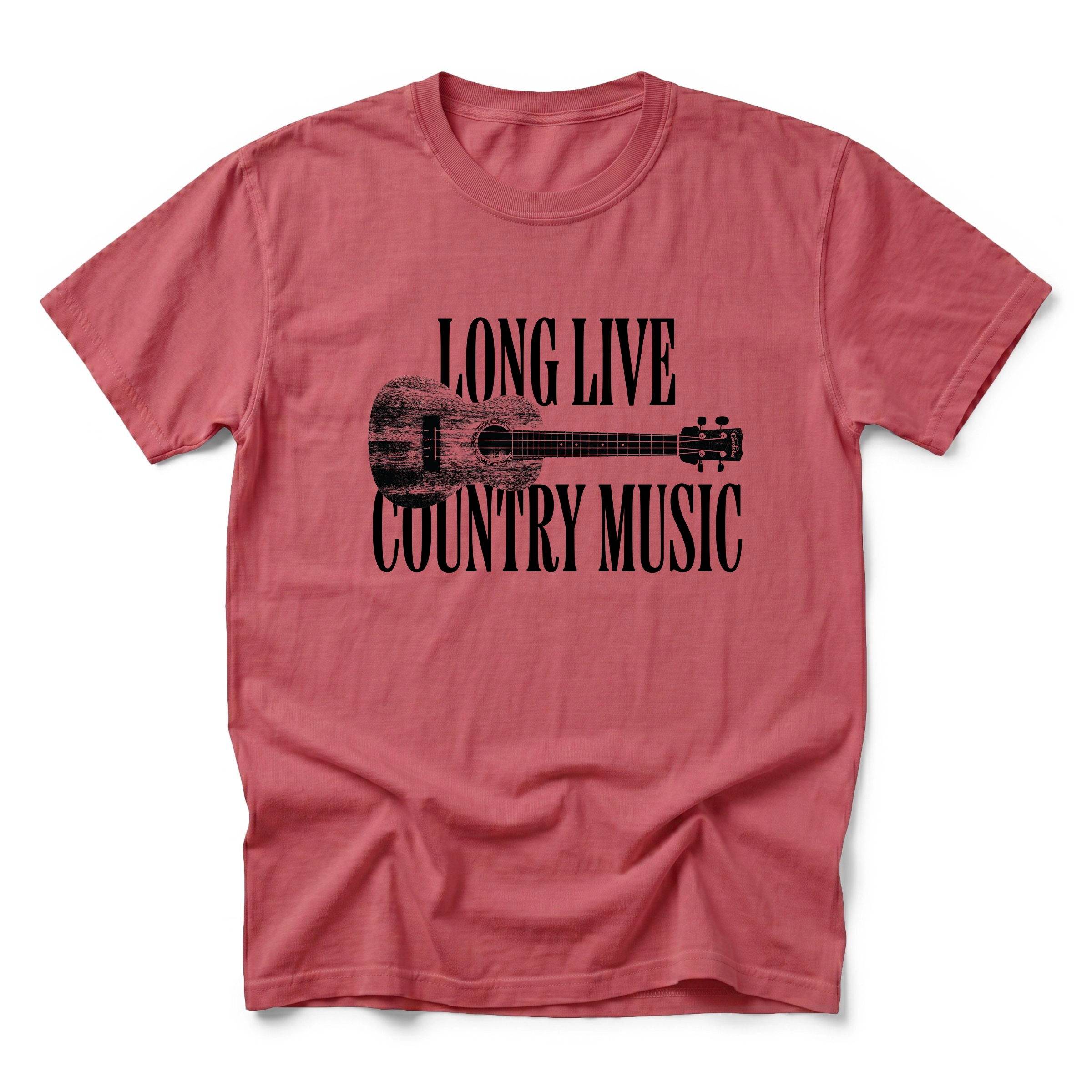 Simply Sage Market - Men's Garment Dyed Graphic T-Shirt Long Live Country Music