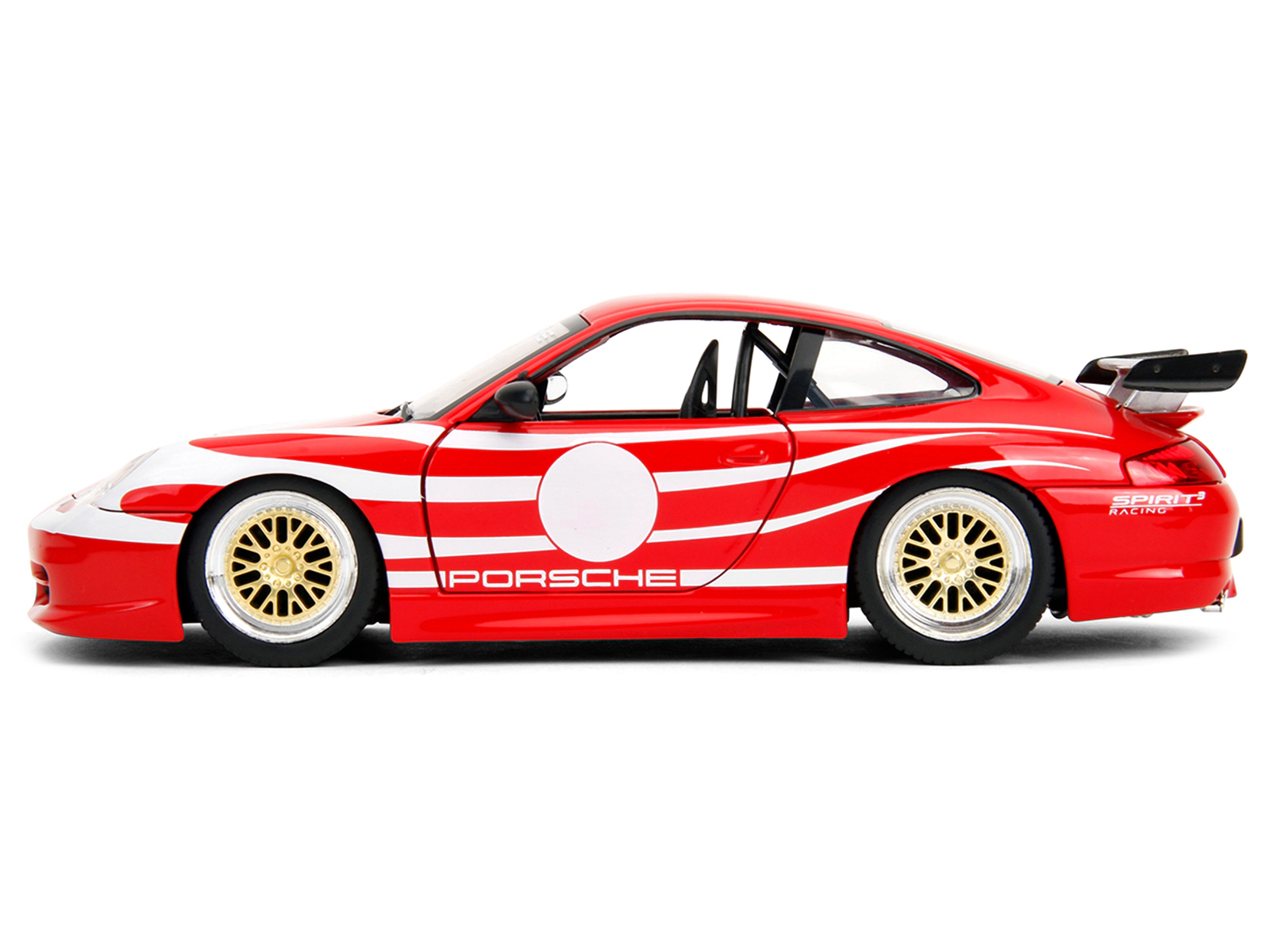 Jada Porsche 911 GT3 (996) Red with White Graphics "Hyper-Spec" Series 1/24 Diecast Model Car by Jada