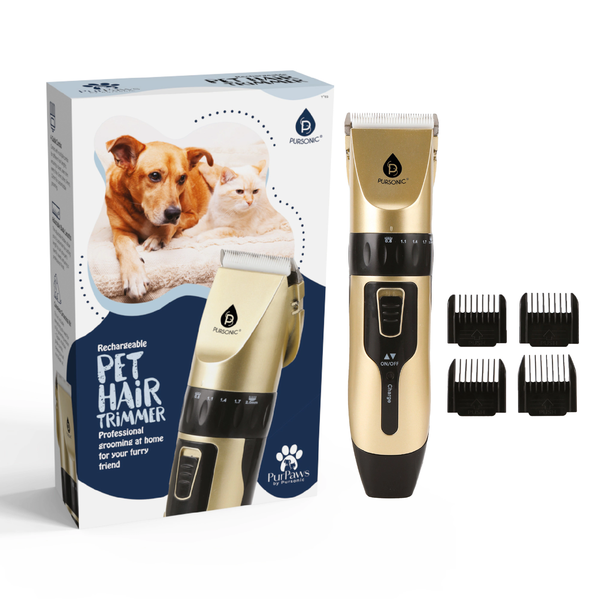 Pursonic Unisex Rechargeable Pet Grooming Trimmer – Pet Hair Trimmer
