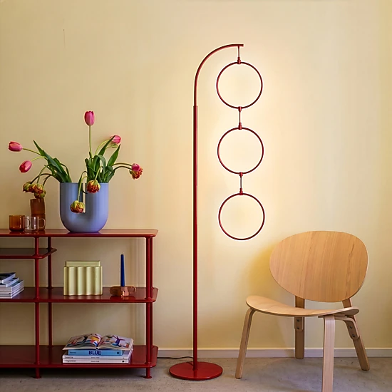 Brightech 3 Ring LED Floor Lamp, Color: Red - JCPenney