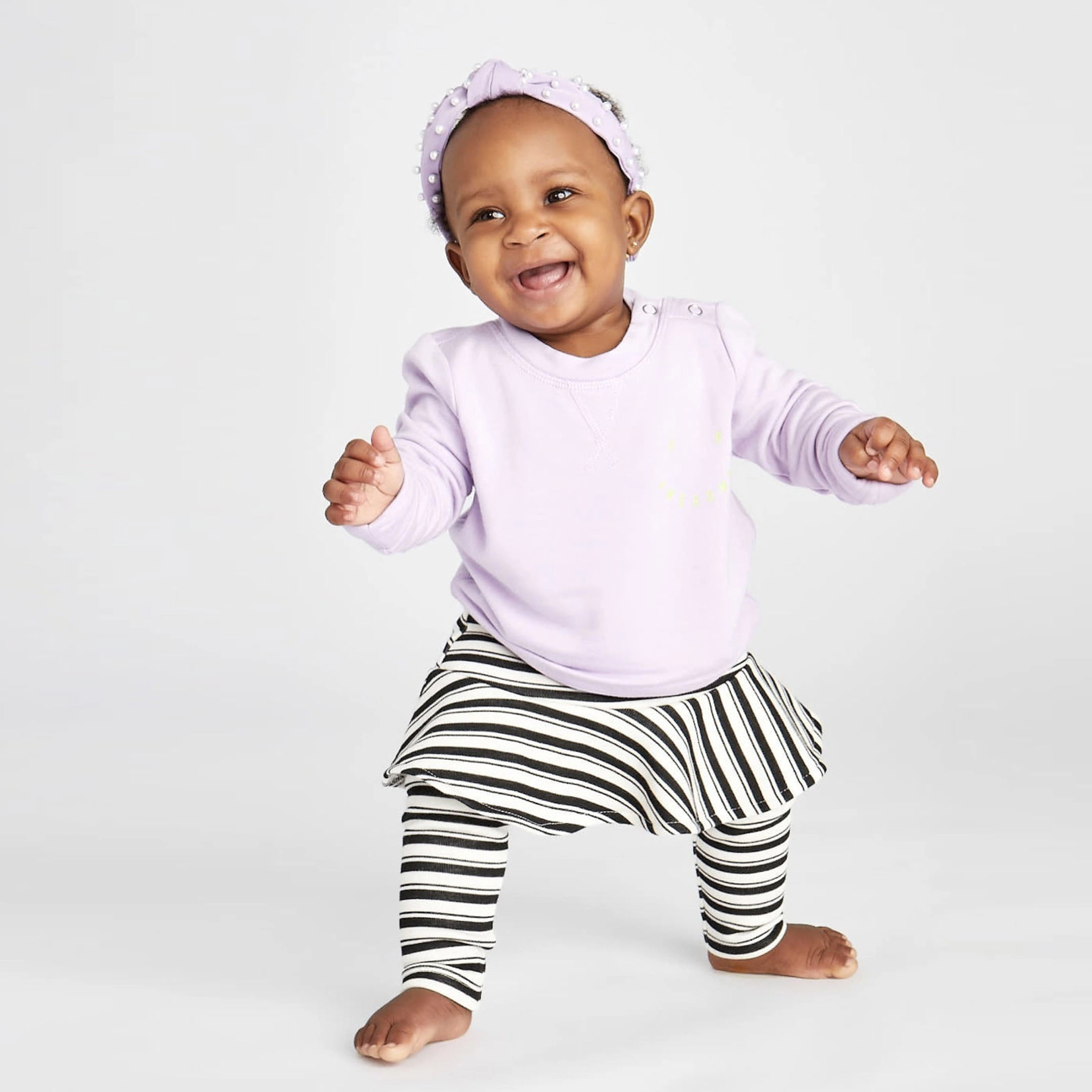 Rockets of Awesome Stripe 2-Fer Skirt For Baby Girl