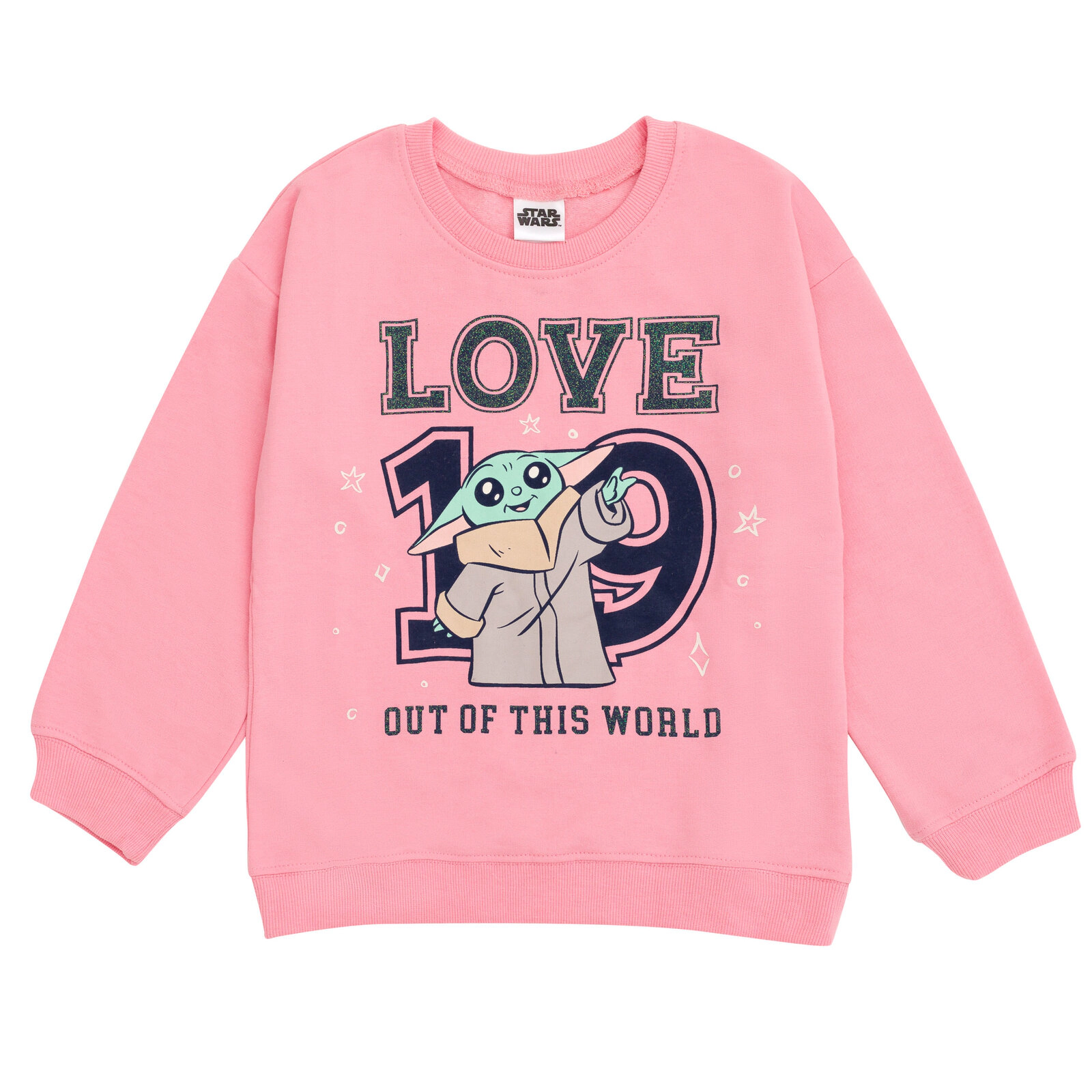 Star Wars The Mandalorian Grogu Girls' 2-Piece Sweatshirt and Pleated Skirt Set
