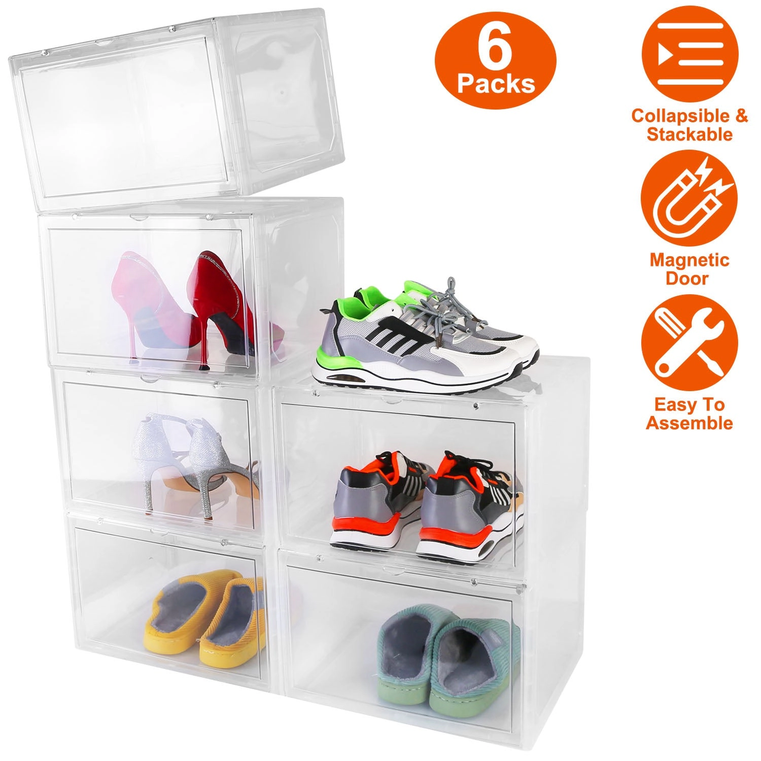 GBruno Stackable Transparent Shoe Storage Box