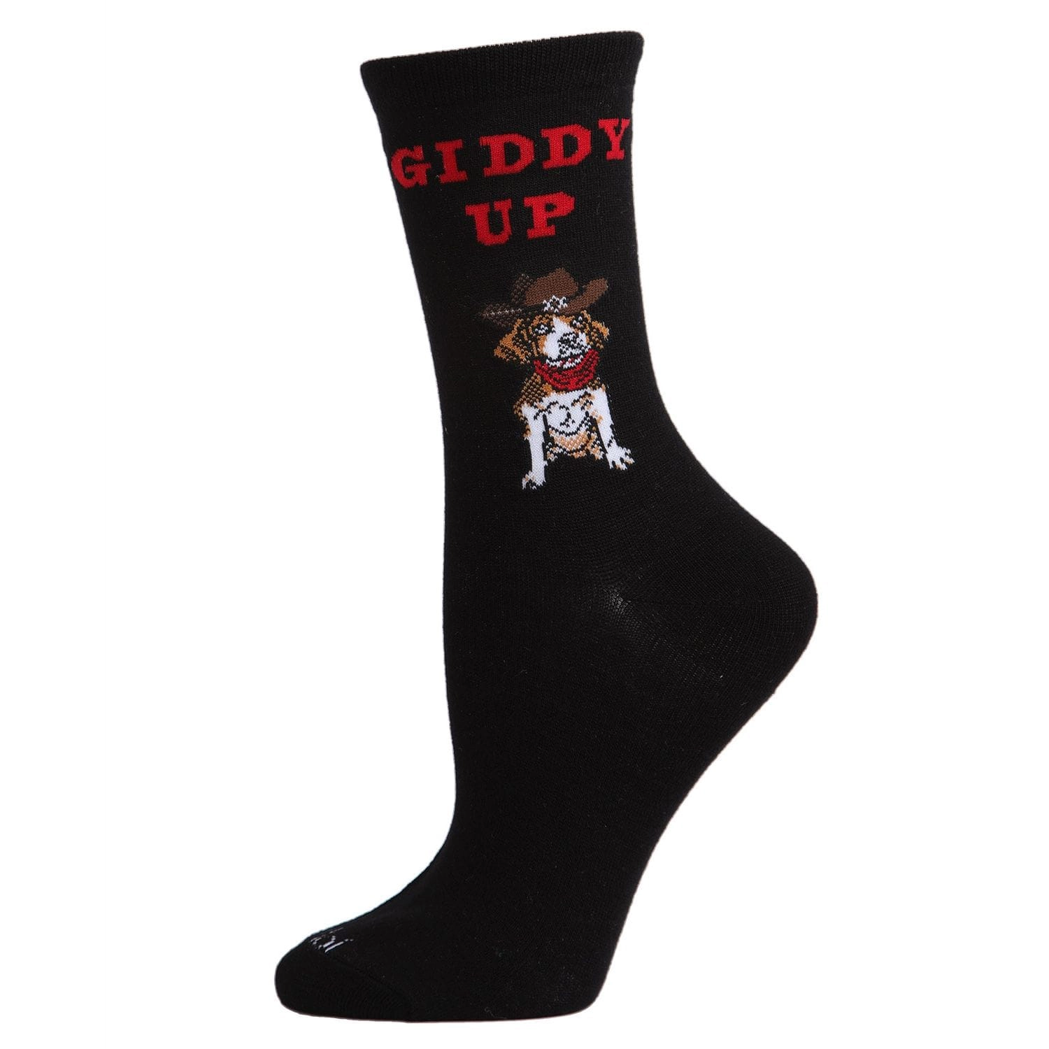 MeMoi Giddy Up Pup Bamboo Blend Crew Socks