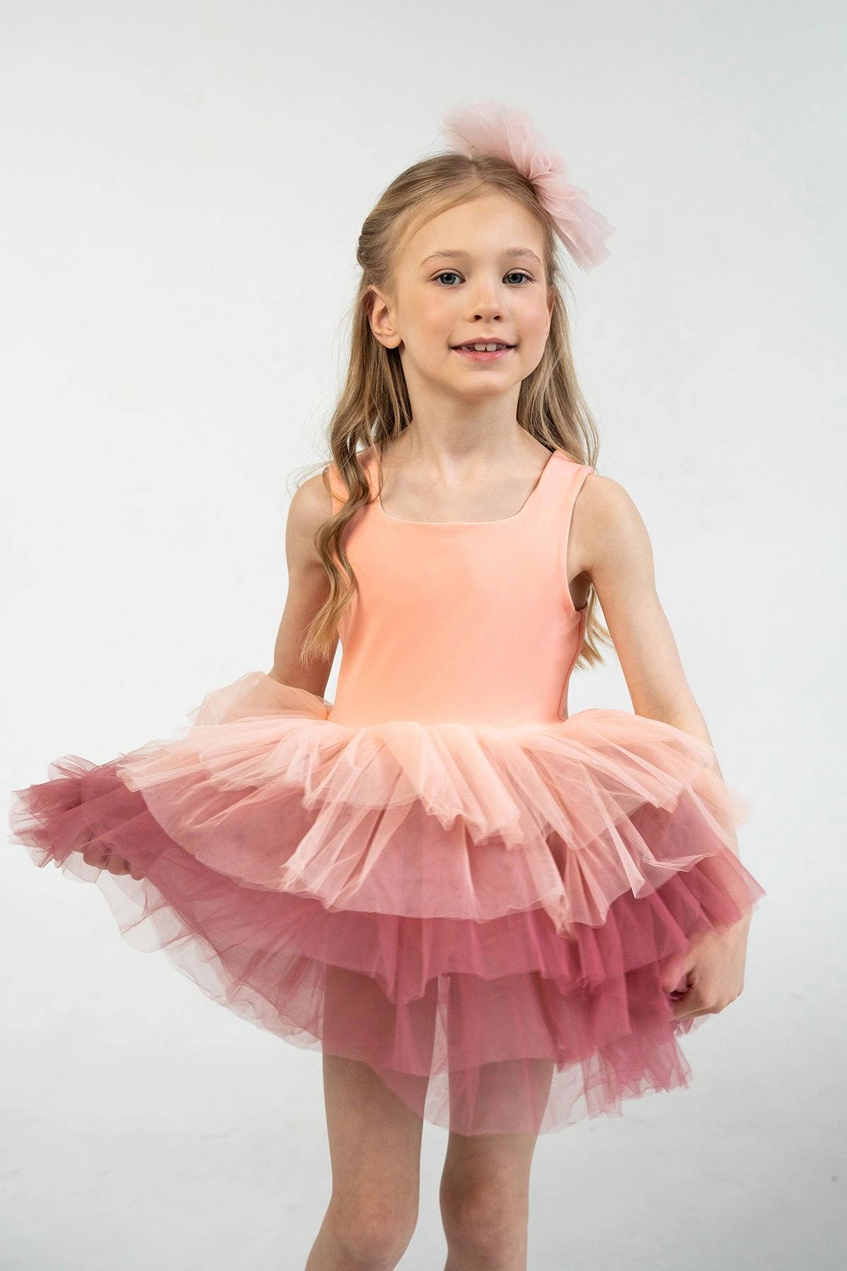 Mini Celebrities Girls Salmon Bloom Tutu Dress