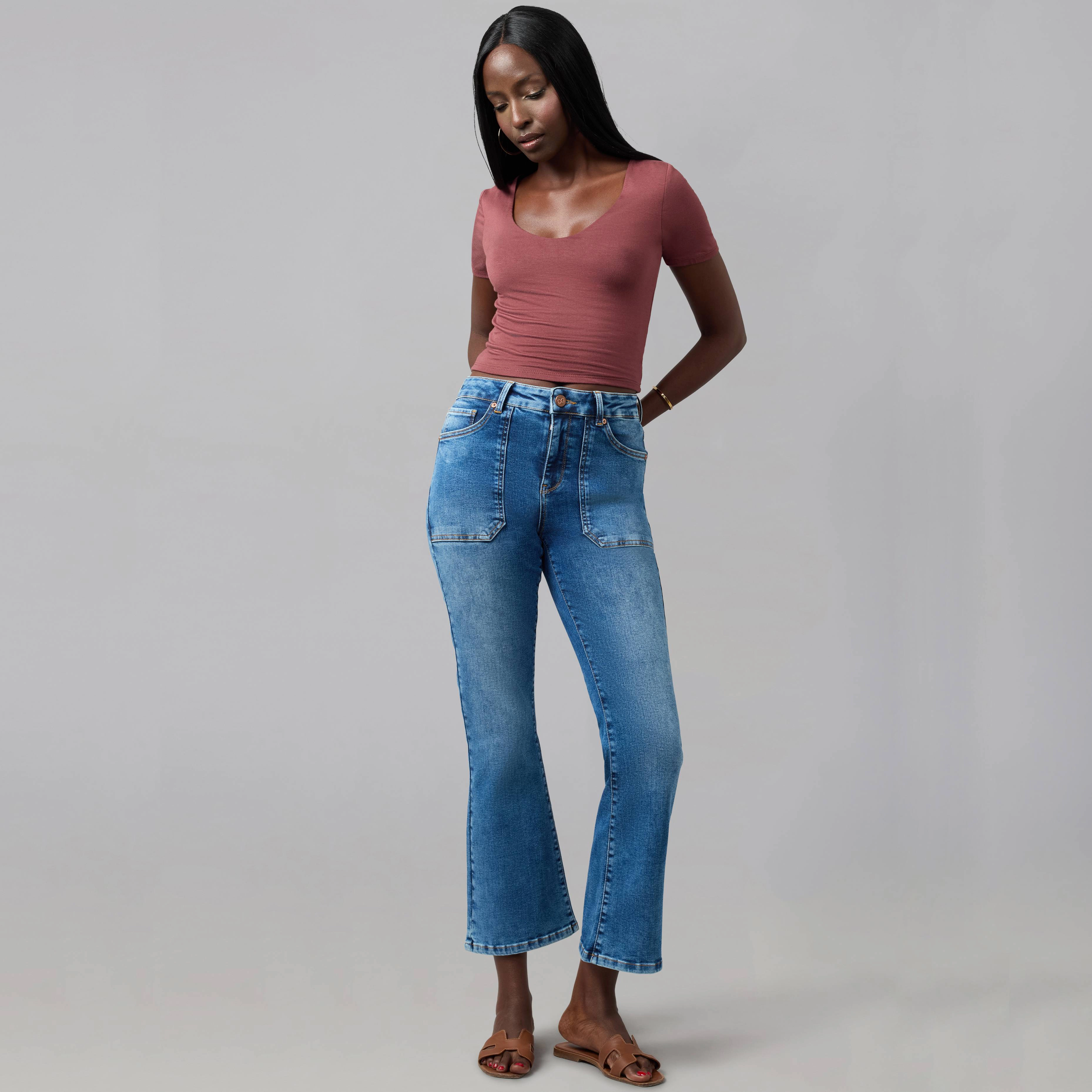 Lola Denim Womens Billie High Rise Bootcut Jeans
