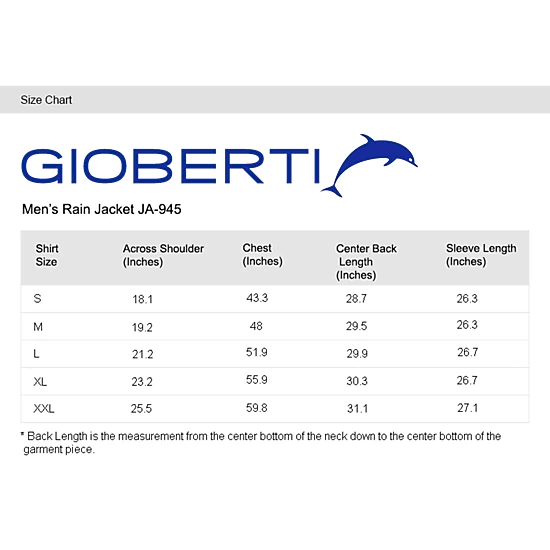 Gioberti Men's Waterproof Rain Jacket With Mesh Lining And Carrying Bag
