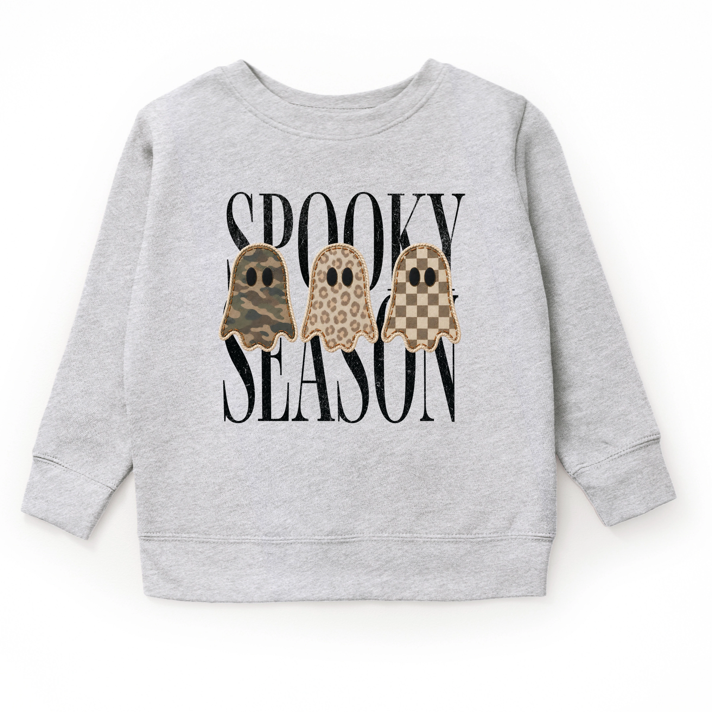 The Juniper Shop - Youth Graphic Sweatshirt Spooky Season Patterned Ghosts PRINT
