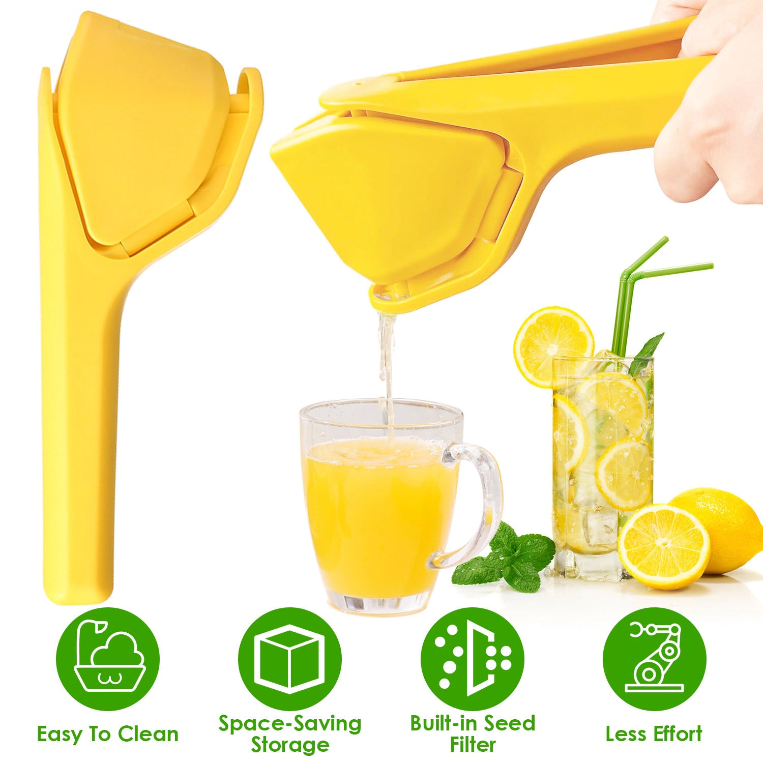 GBruno 2-Handed Foldable Manual Lemon Squeezer