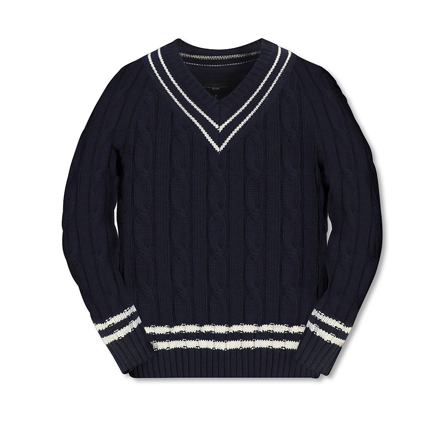Gioberti Boy's 100% Cotton V-Neck Cable Knit Sweater