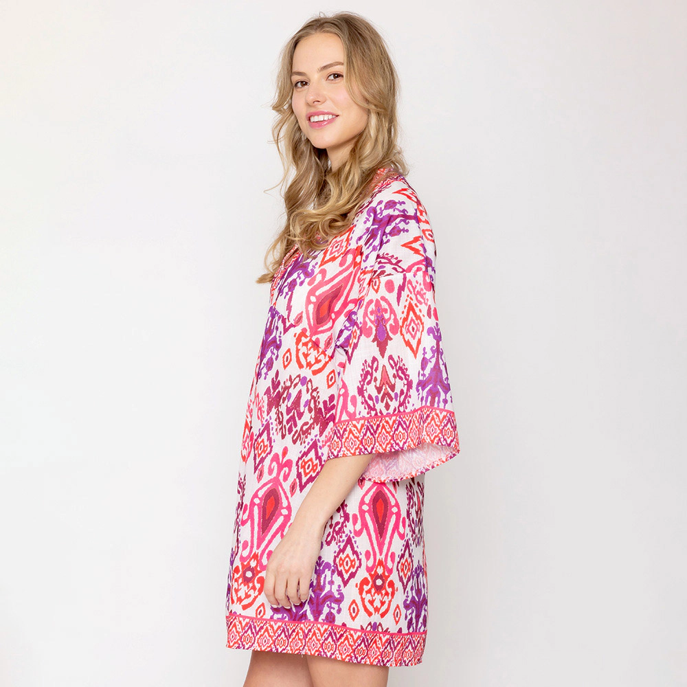 TRUEDAMES Women Ikat Print Cover Up Poncho