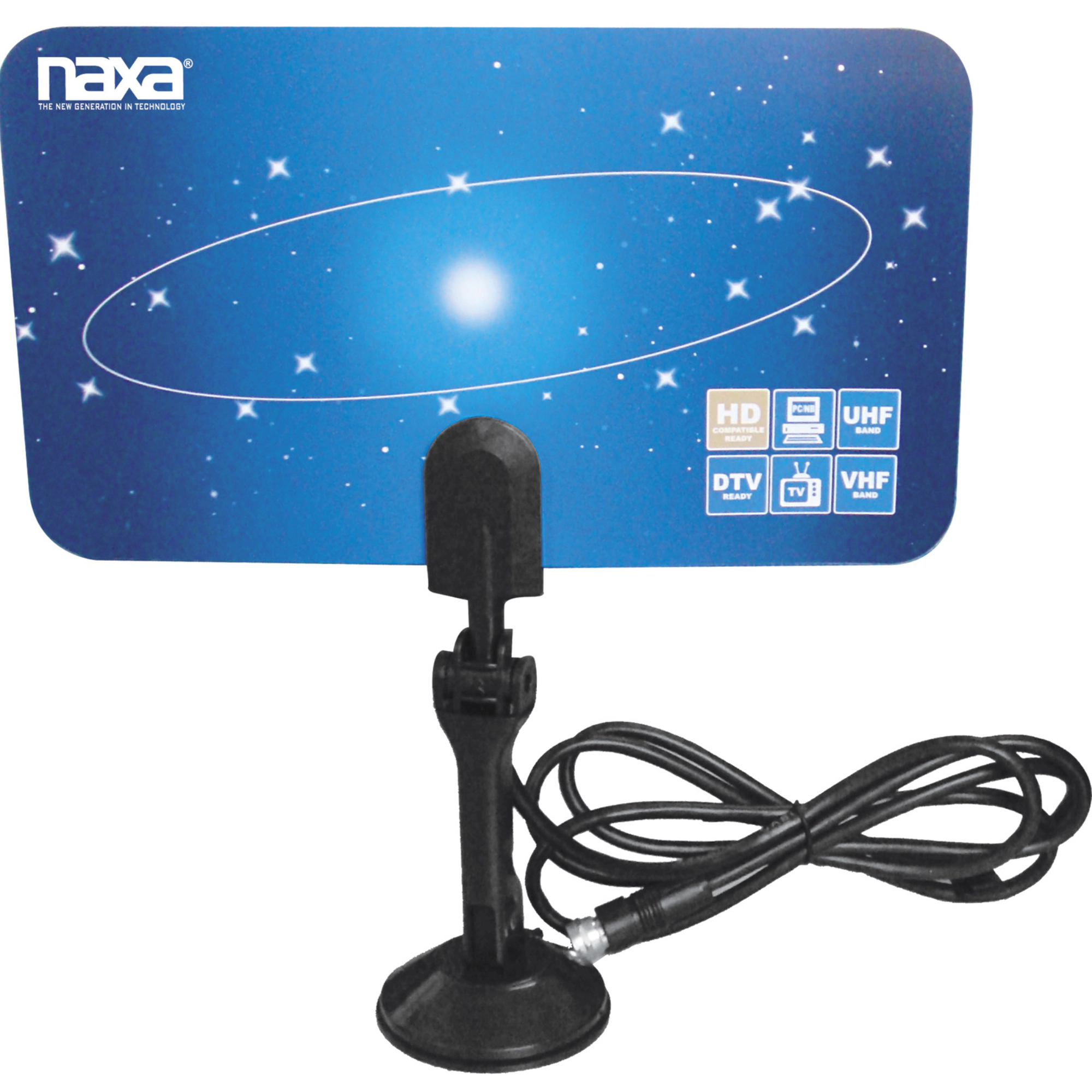 Naxa Ultra-Thin Flat Panel Style Powered Antenna For HDTV and ATSC Digital TV