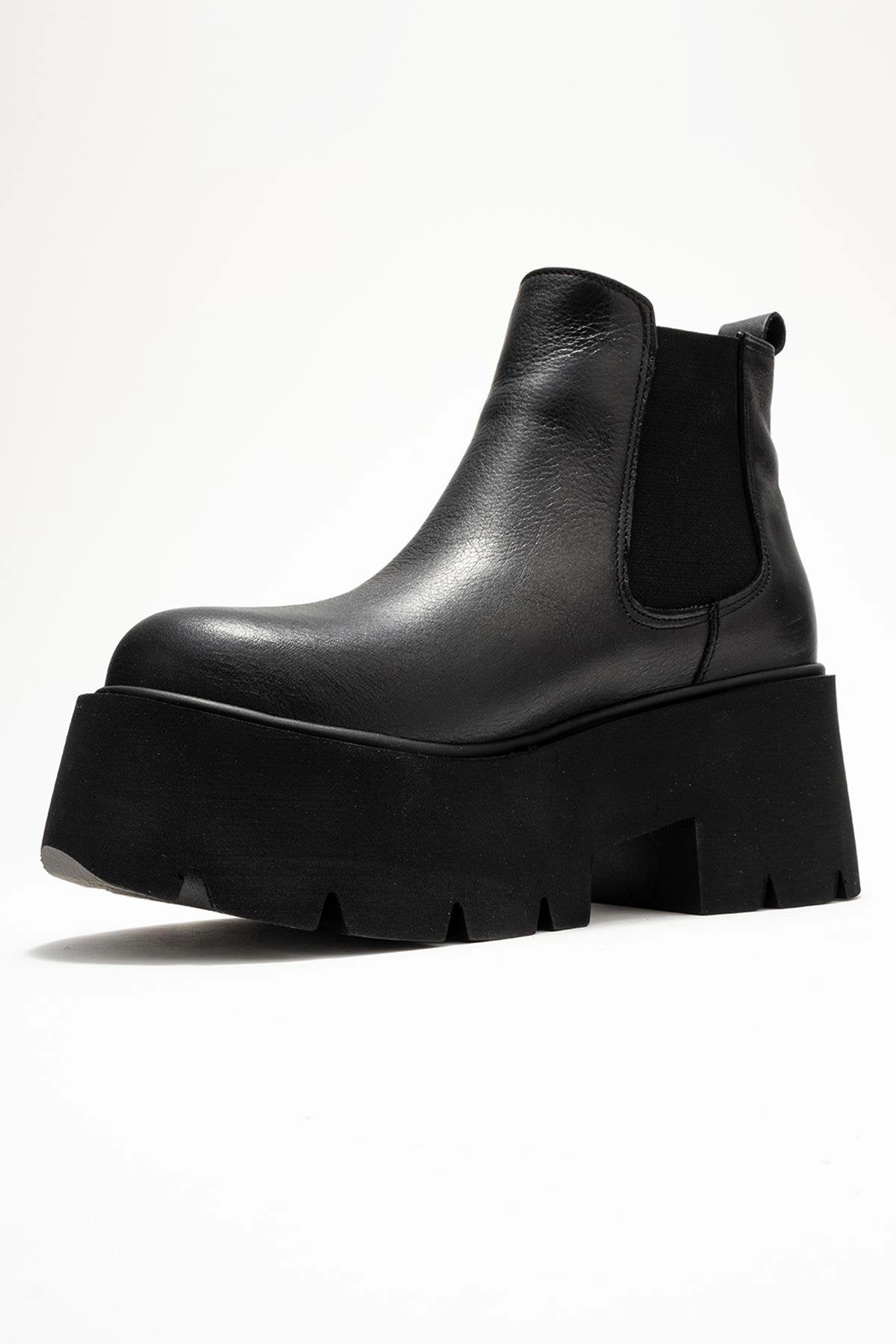 Forever & Always Womens Clen Leather Platform Chelsea Boots