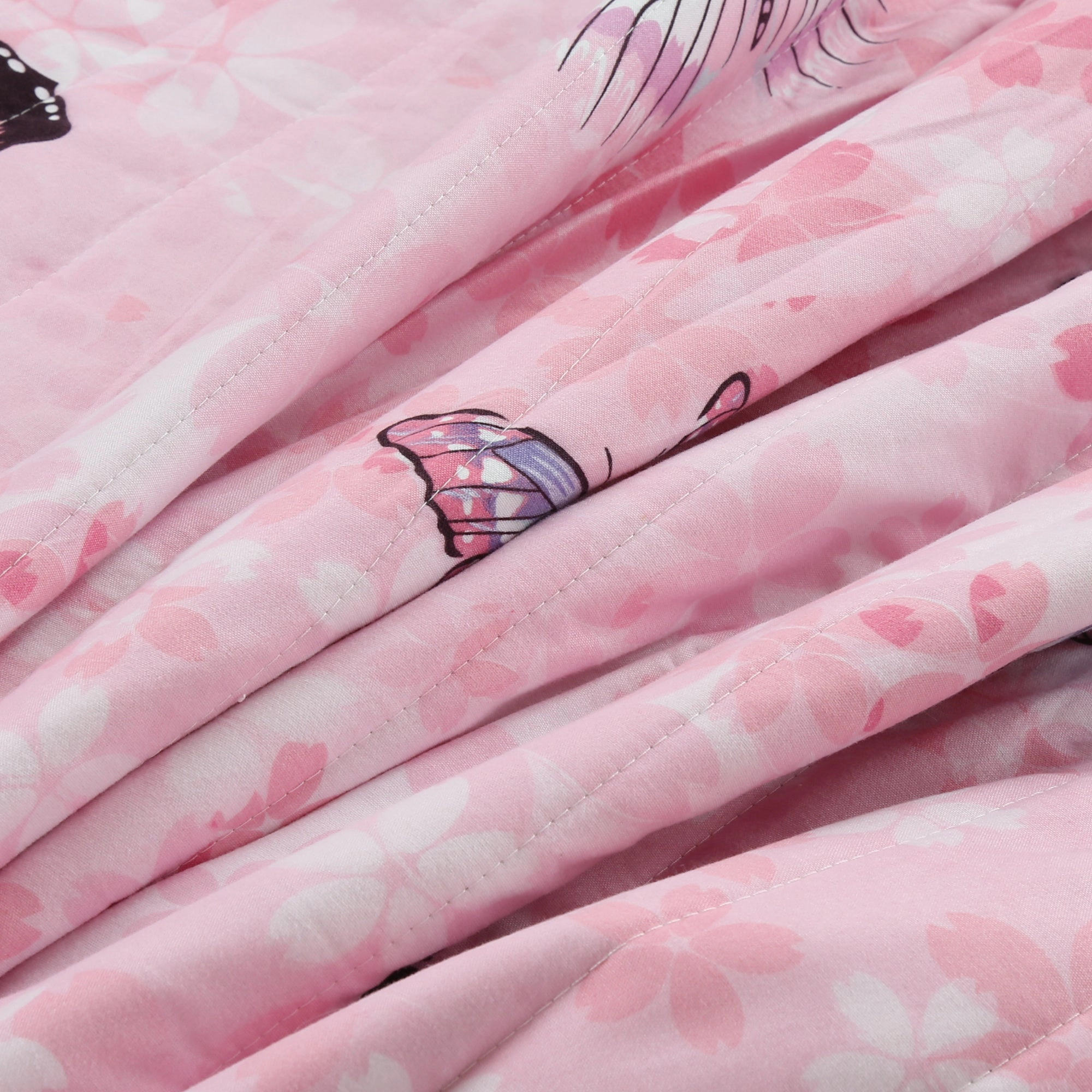 MarCieo 2/3 Piece Kids Girls Butterfly Quilt Set, Soft Lightweight Bedspread Set