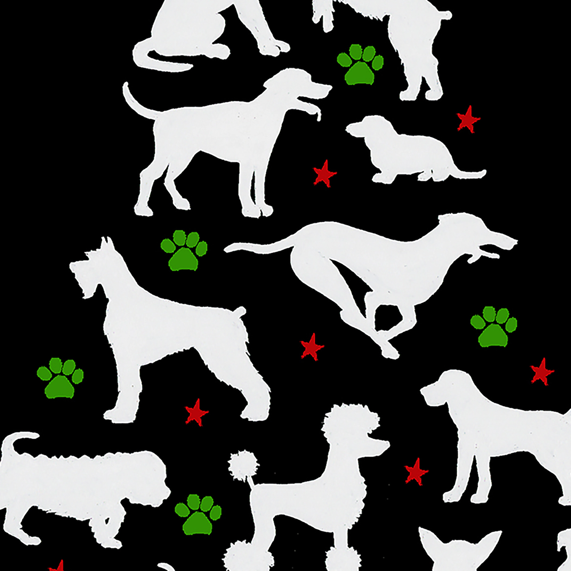 LA Pop Art Men's Word T-Shirt - Here Comes Santa Paws