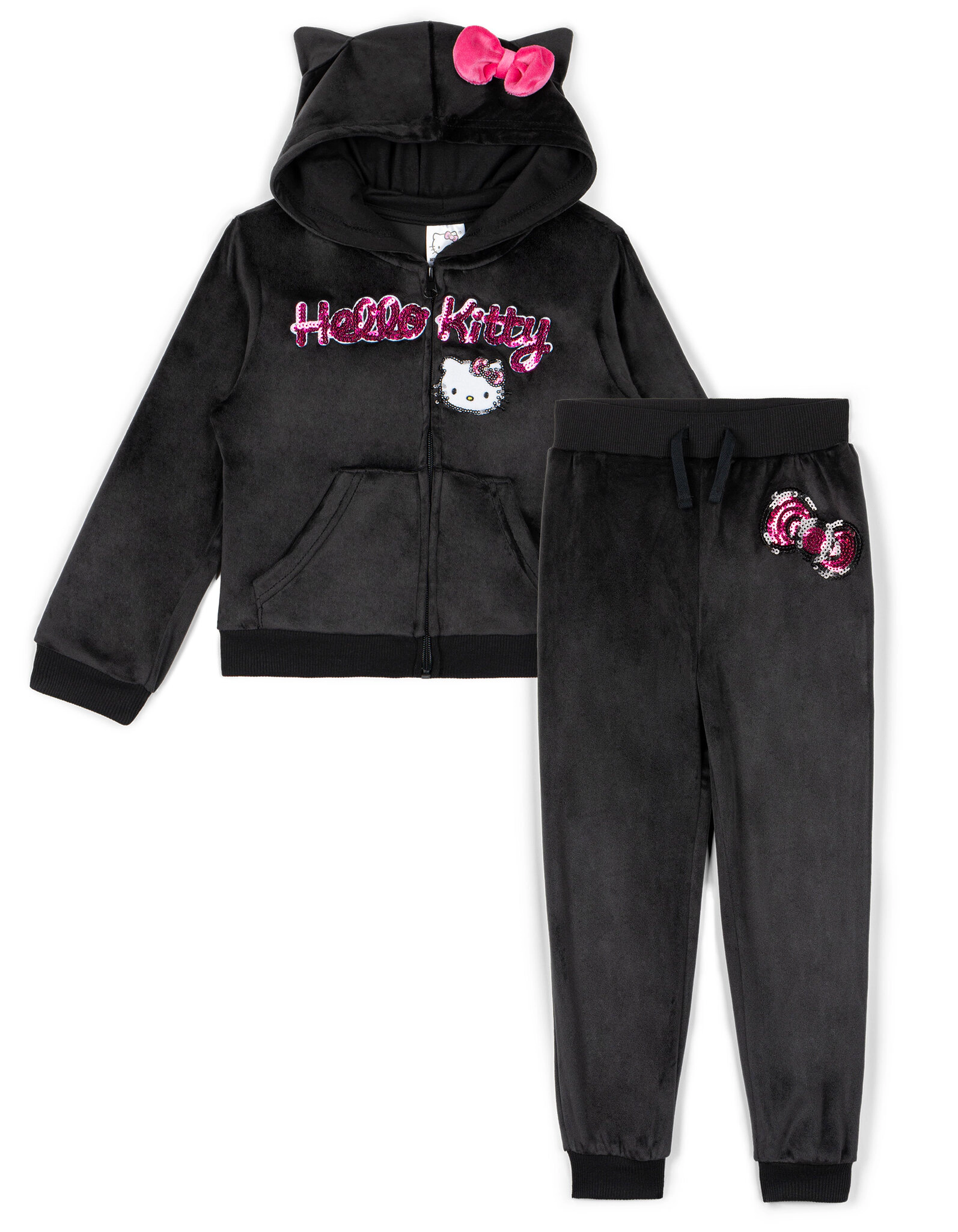 Hello Kitty Girls' Velour Hoodie and Pants Set