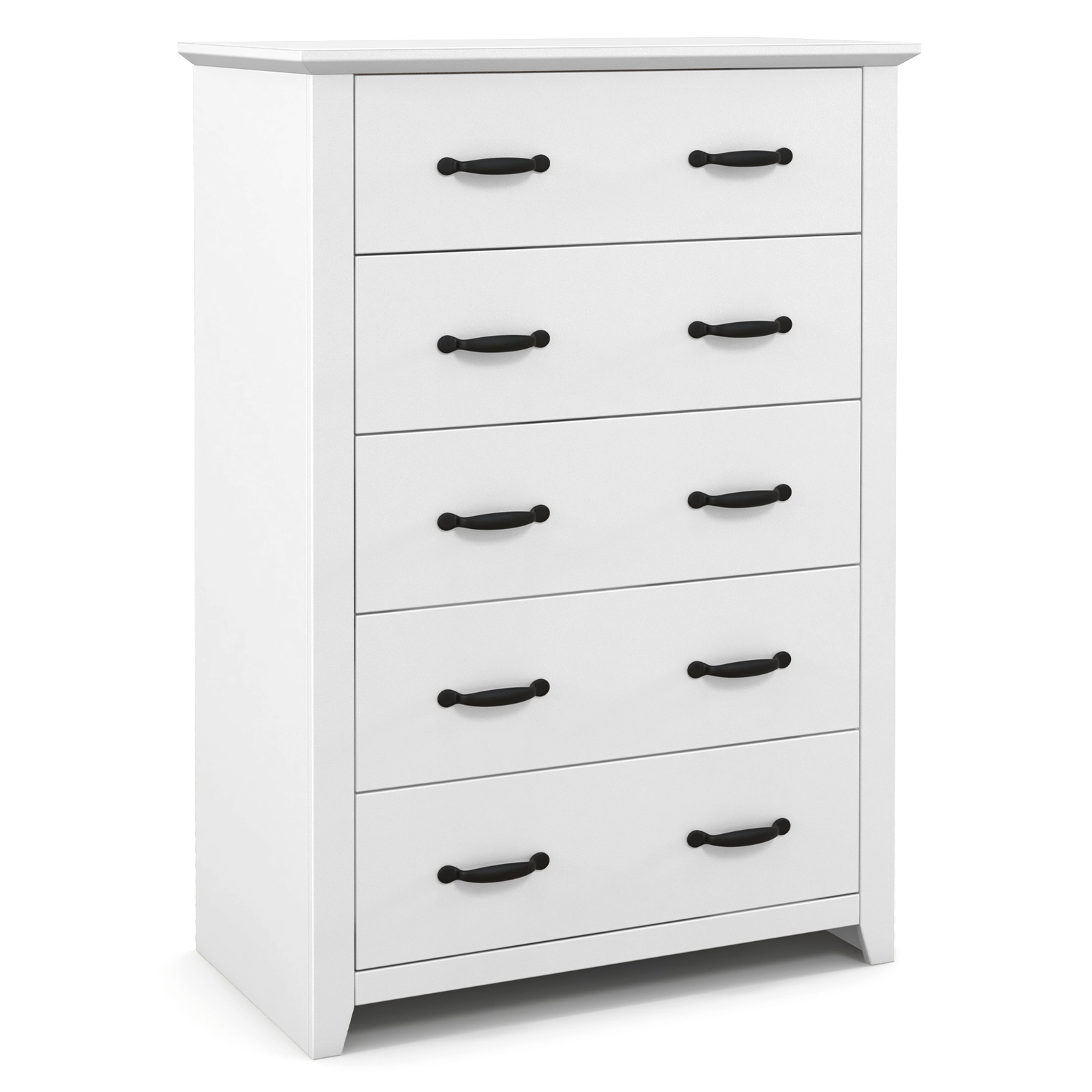 LJG Tall Storage Dresser with 5 Pull-Out Drawers for Bedroom Living Room