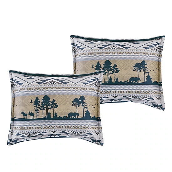 MarCielo Southwestern Lodge 5-Piece Velvet Comforter Set with Sherpa Backing