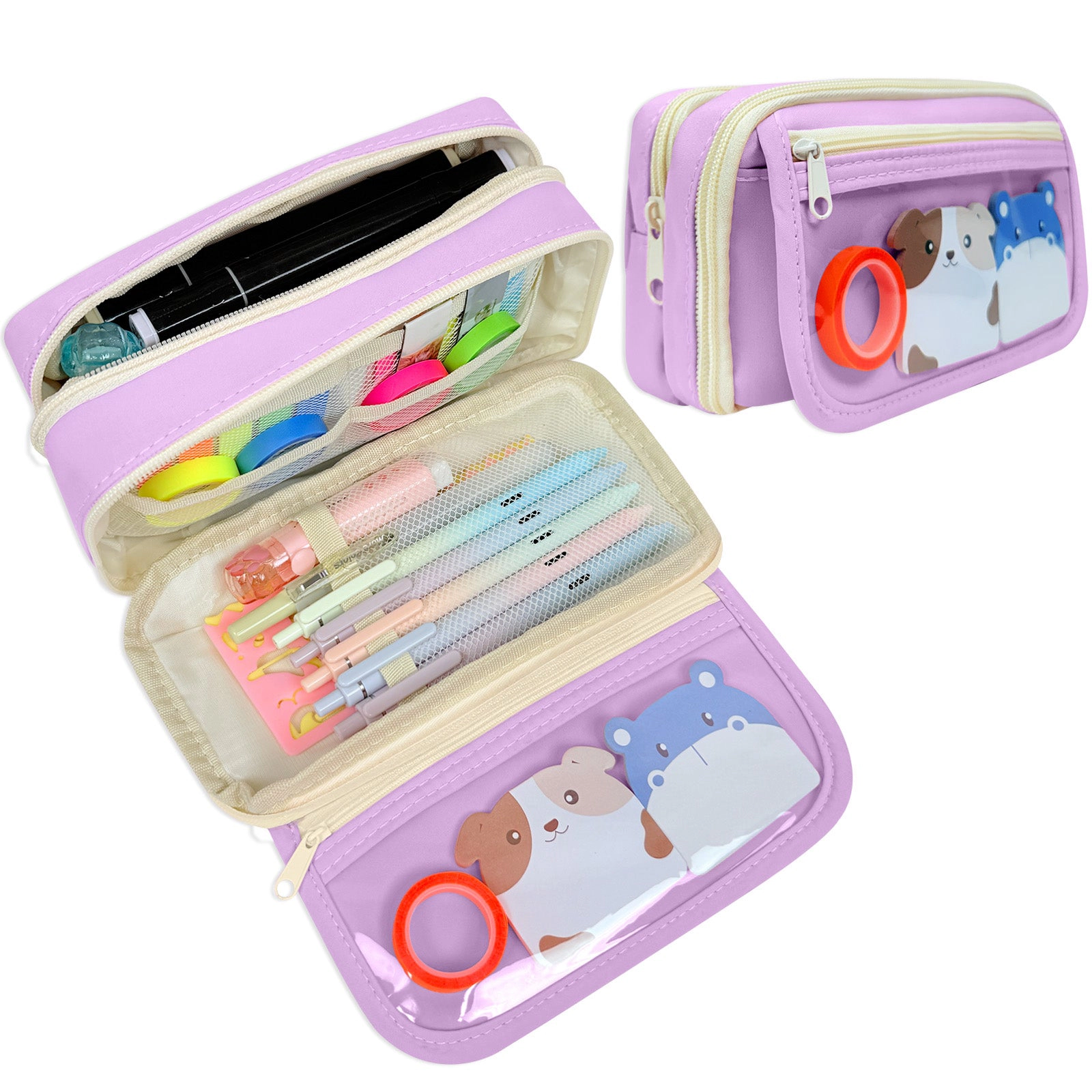 Wrapables 9-Layer Large Capacity Pencil Case for Stationery, Makeup and Travel