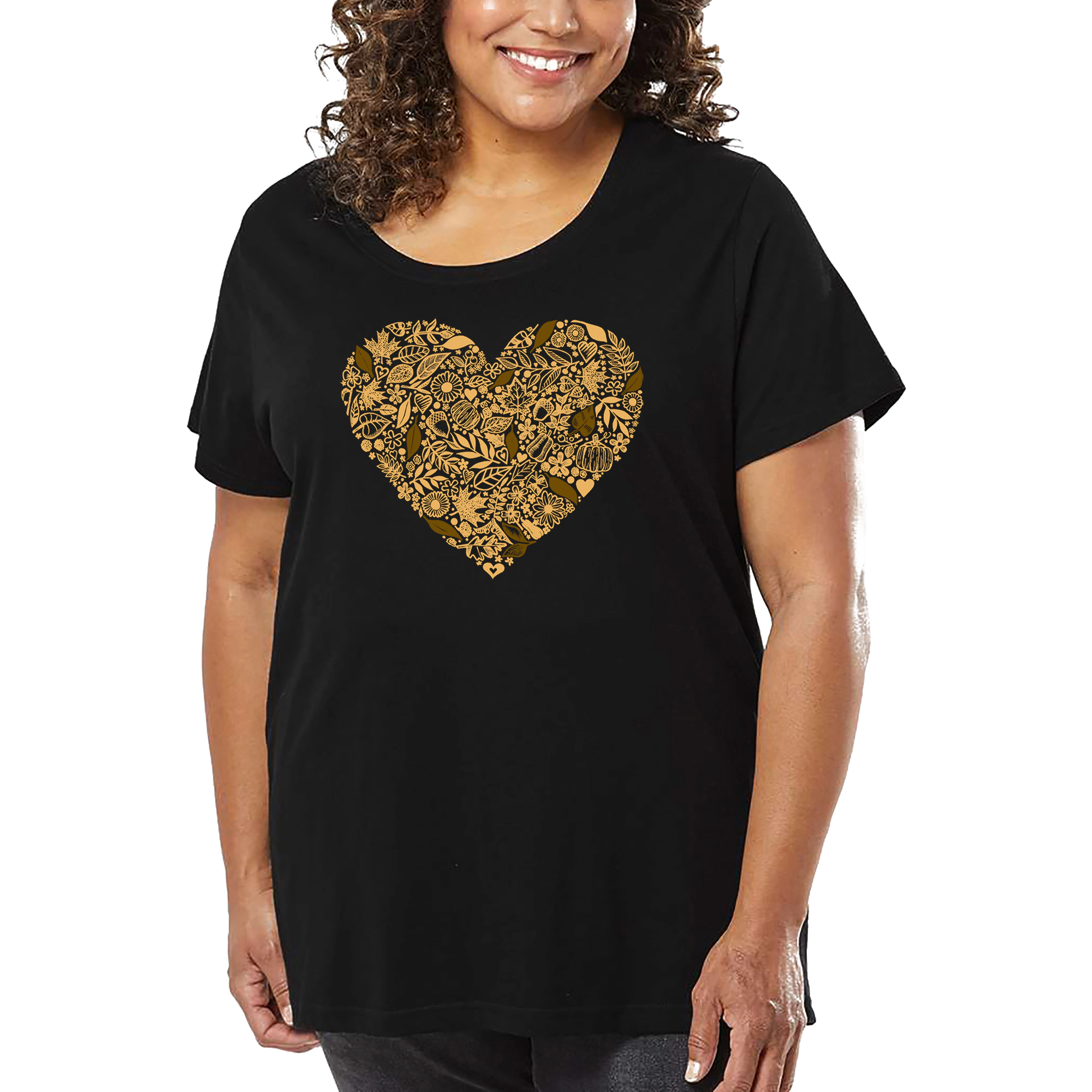 LA Pop Art Women's Plus Word T-Shirt - Fall Vibes