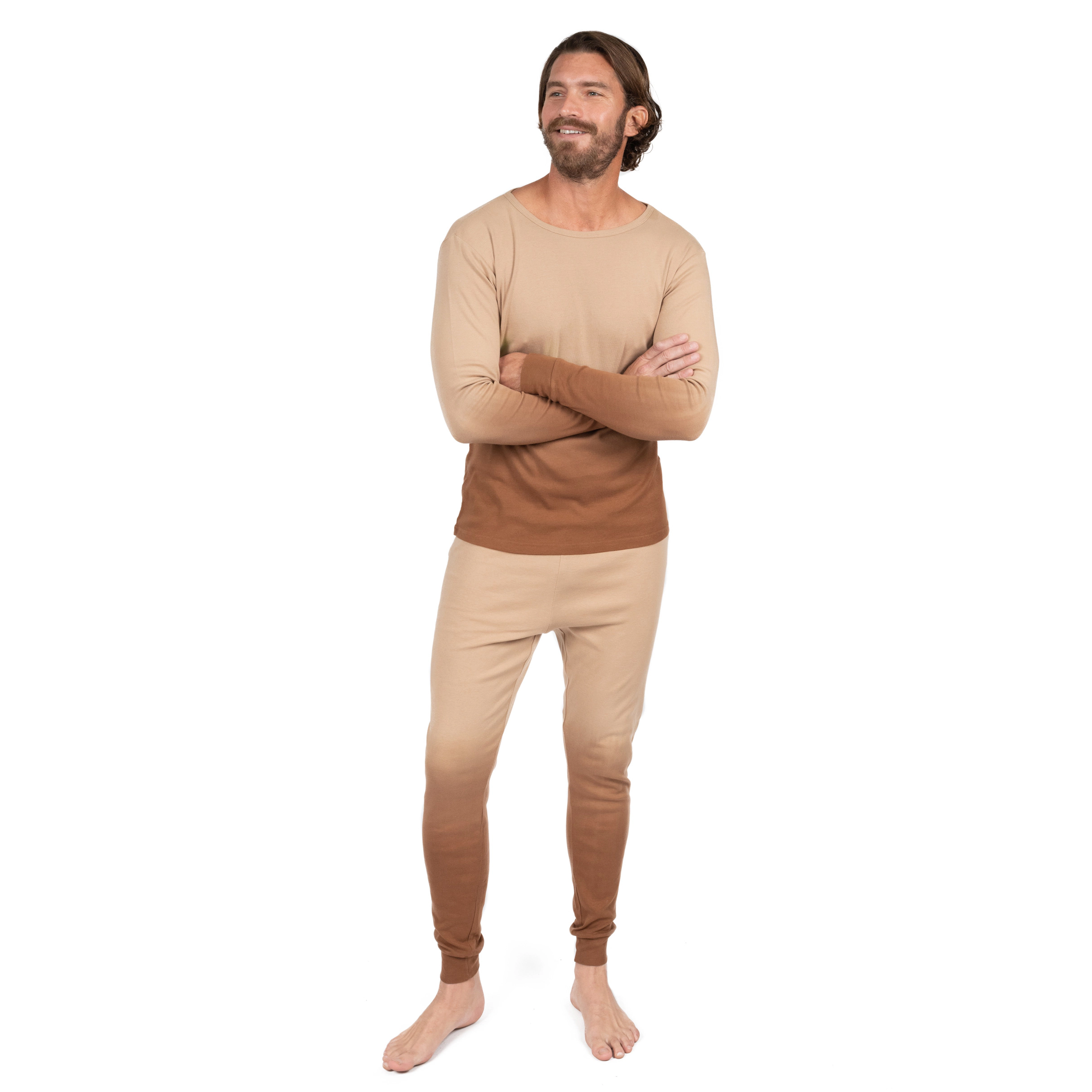 Leveret Men's 2-Piece Cotton Snug Fit Ombre Pajama Set