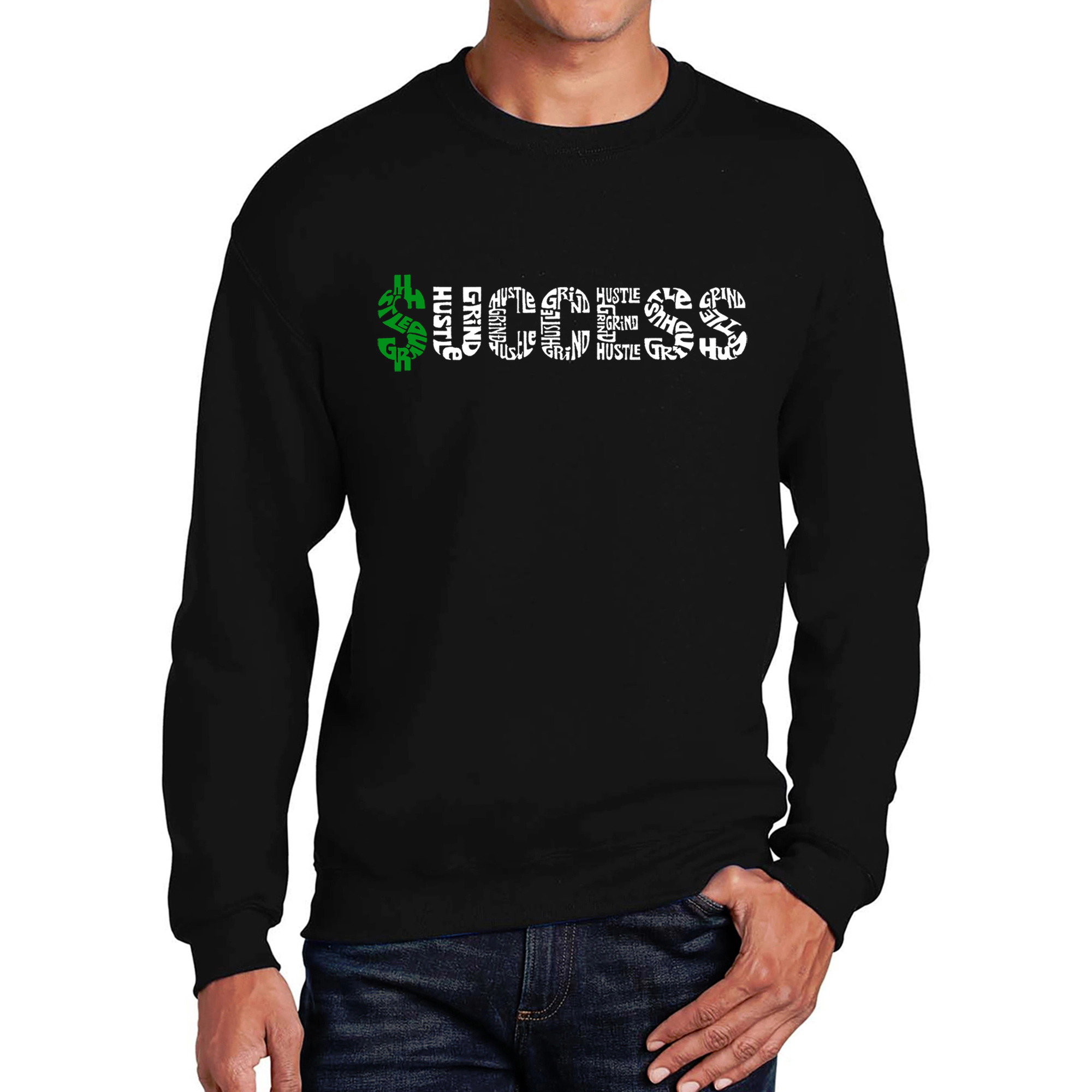 LA Pop Art Success - Mens Word Crew Sweatshirt