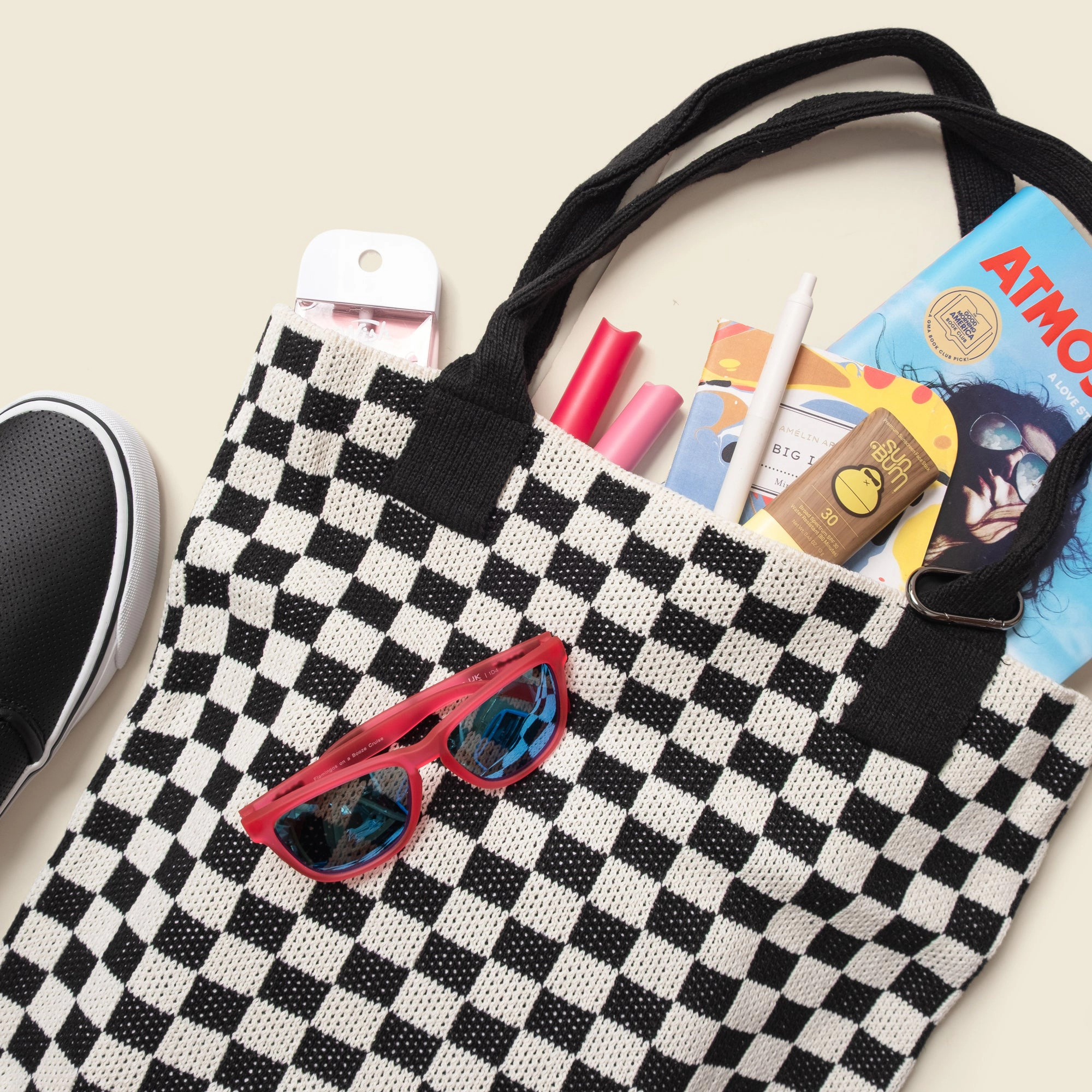 Casupo Checkered Sweater Tote Bag