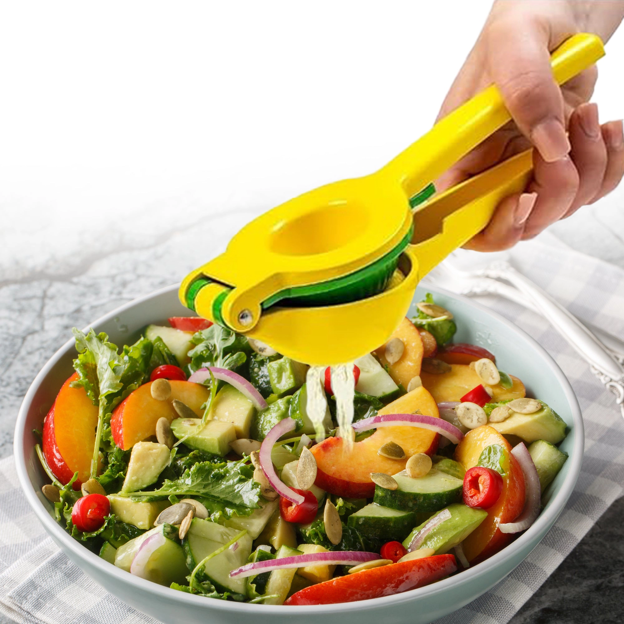 Cheer Collection Heavy-Duty Citrus Squeezer – BPA-Free Citrus Juicer with Dual Seed Strainer for Effortless, Seed-Free Juicing
