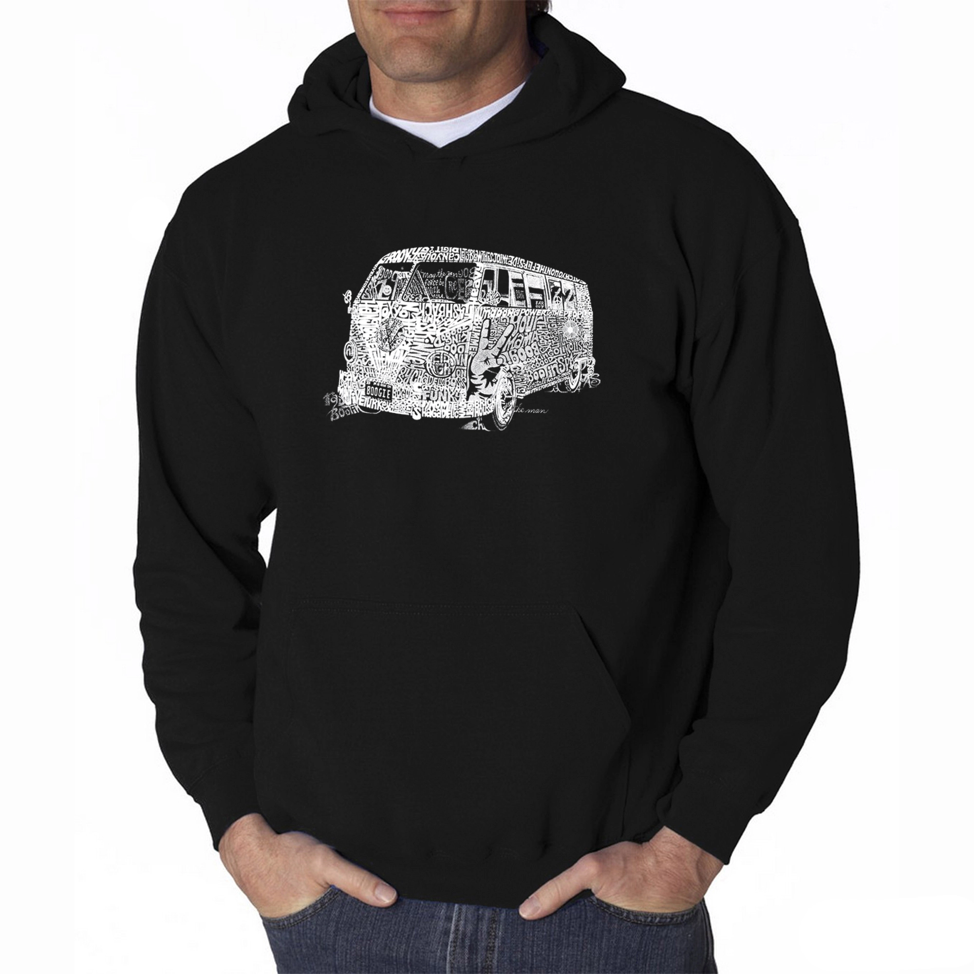 LA Pop Art The 70S - Mens Word Hooded Sweatshirt