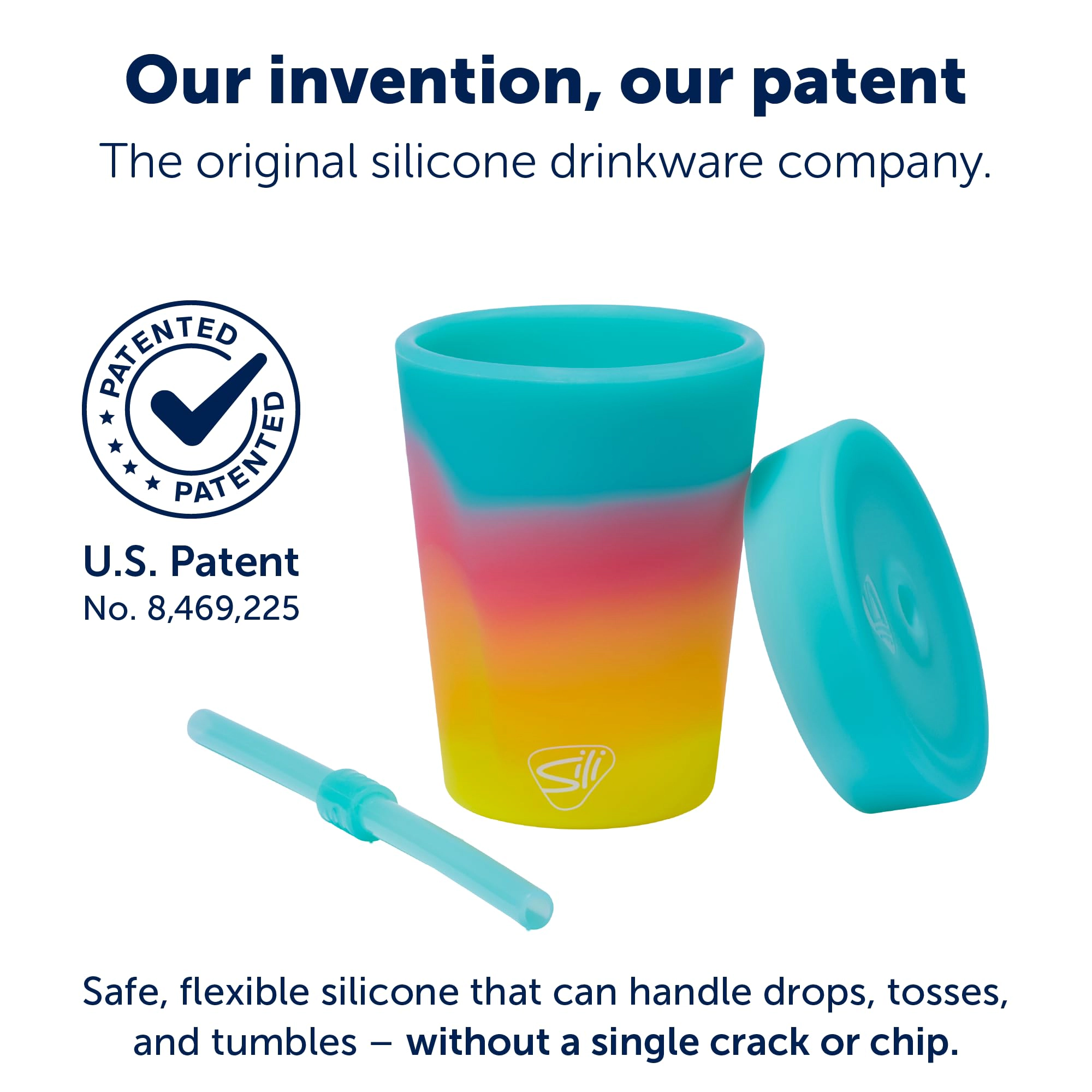 Silipint Silicone 8 oz Kids Straw Tumbler