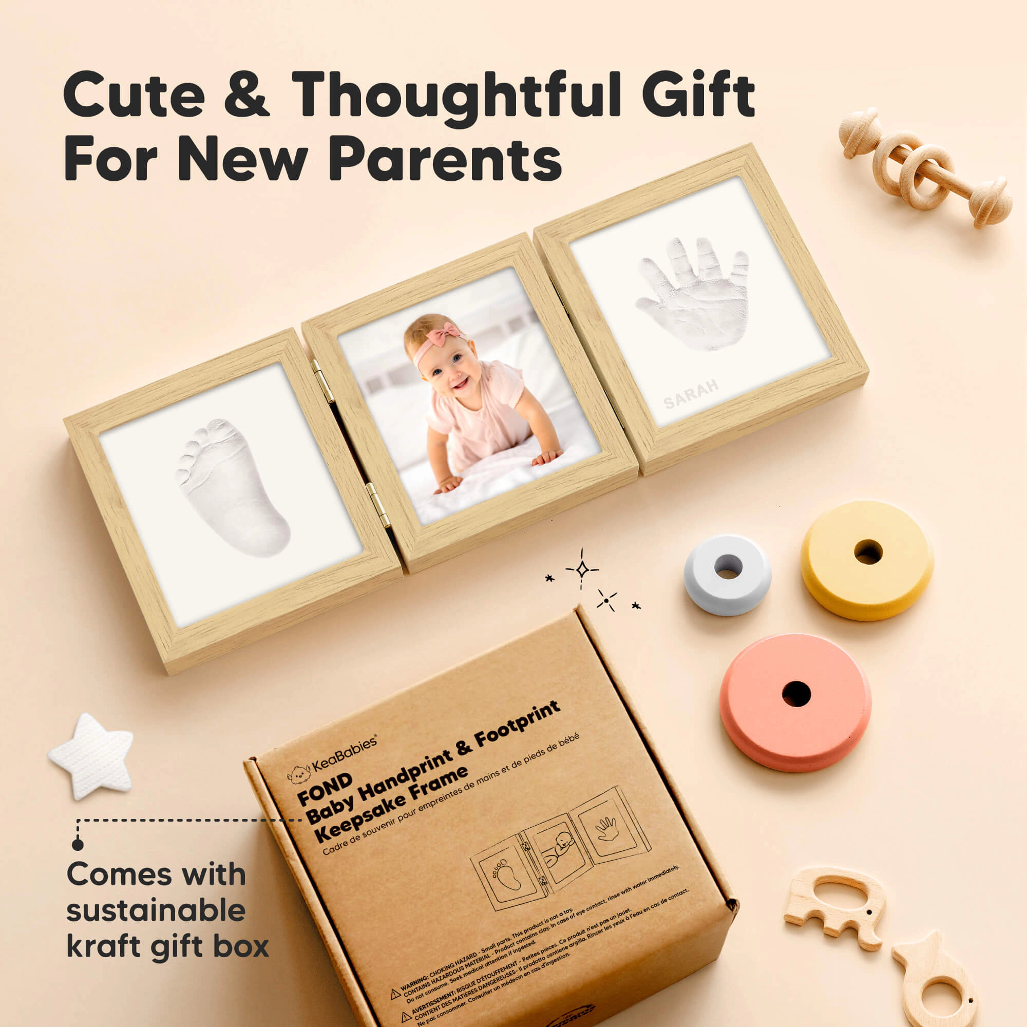 KeaBabies Fond Hand & Footprint Keepsake Frame